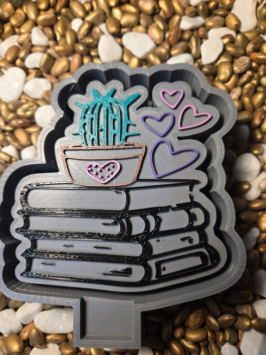 Cactus Books Drip Freshie Mold
