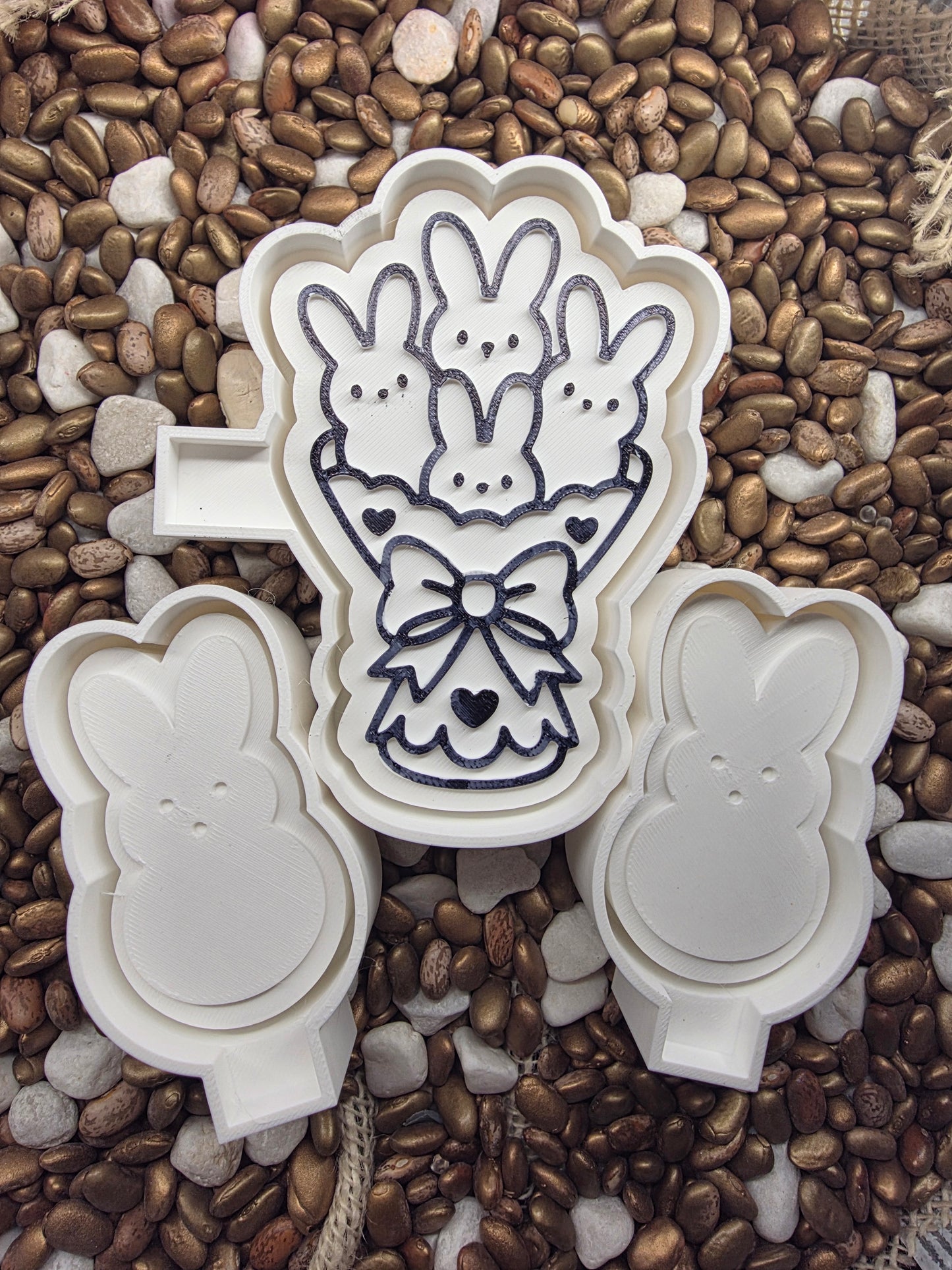 2200 – Bunny Bouquet Freshie Mold | Bunny Bouquet Silicone Mold for Freshies & Vent Clips (Copy)