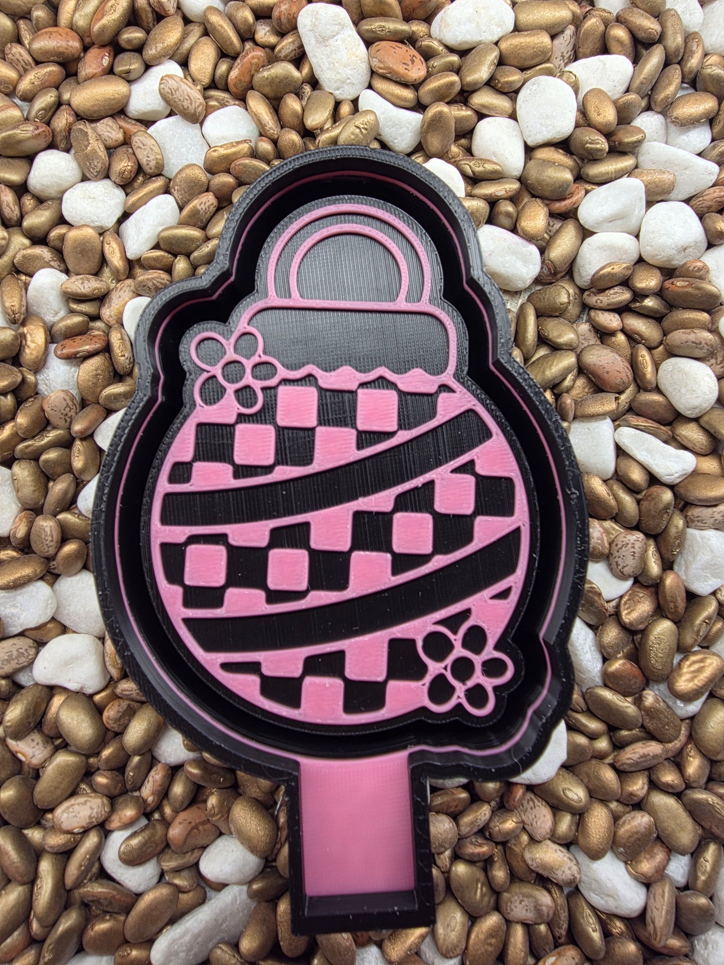 3024. Christmas Checkered Ornament Freshie Mold| | Silicone Mold for Freshies