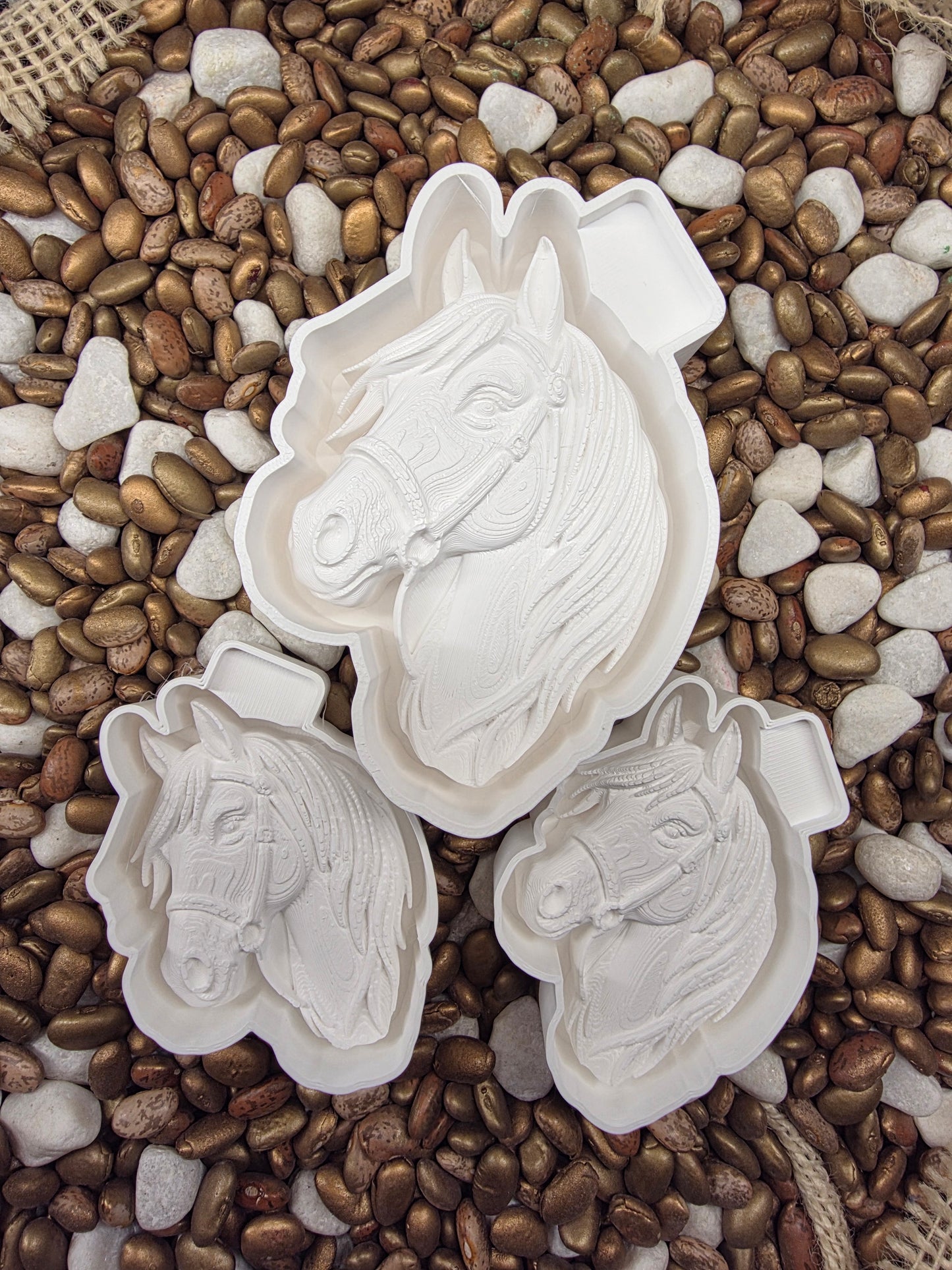 2768. 3d Horse Head Freshie Mold/Vents