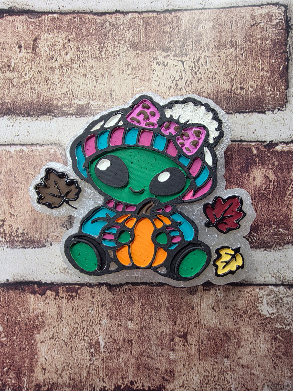 3571. Pumpkin Alien Freshie Mold | Silicone Mold for Freshies
