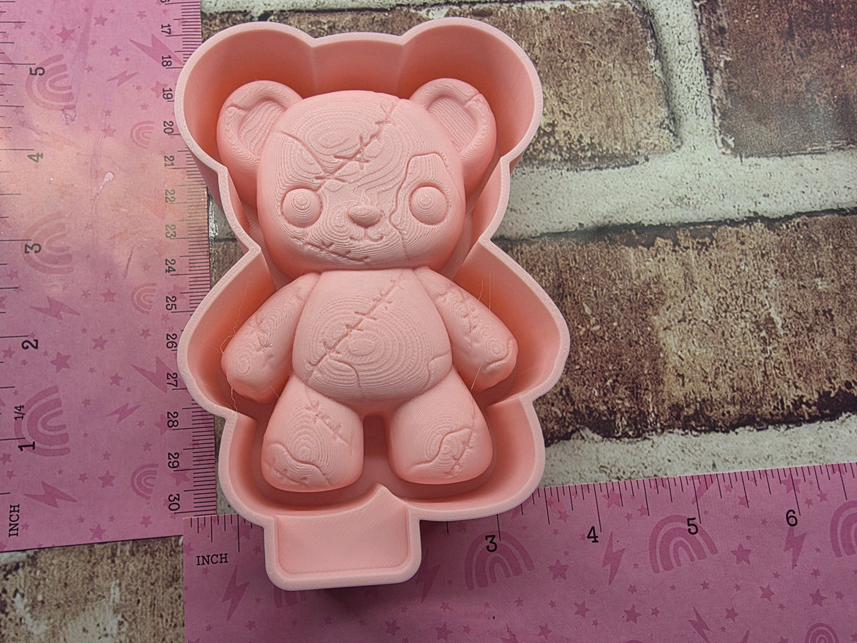 3D Patchwork Bear Freshie Mold