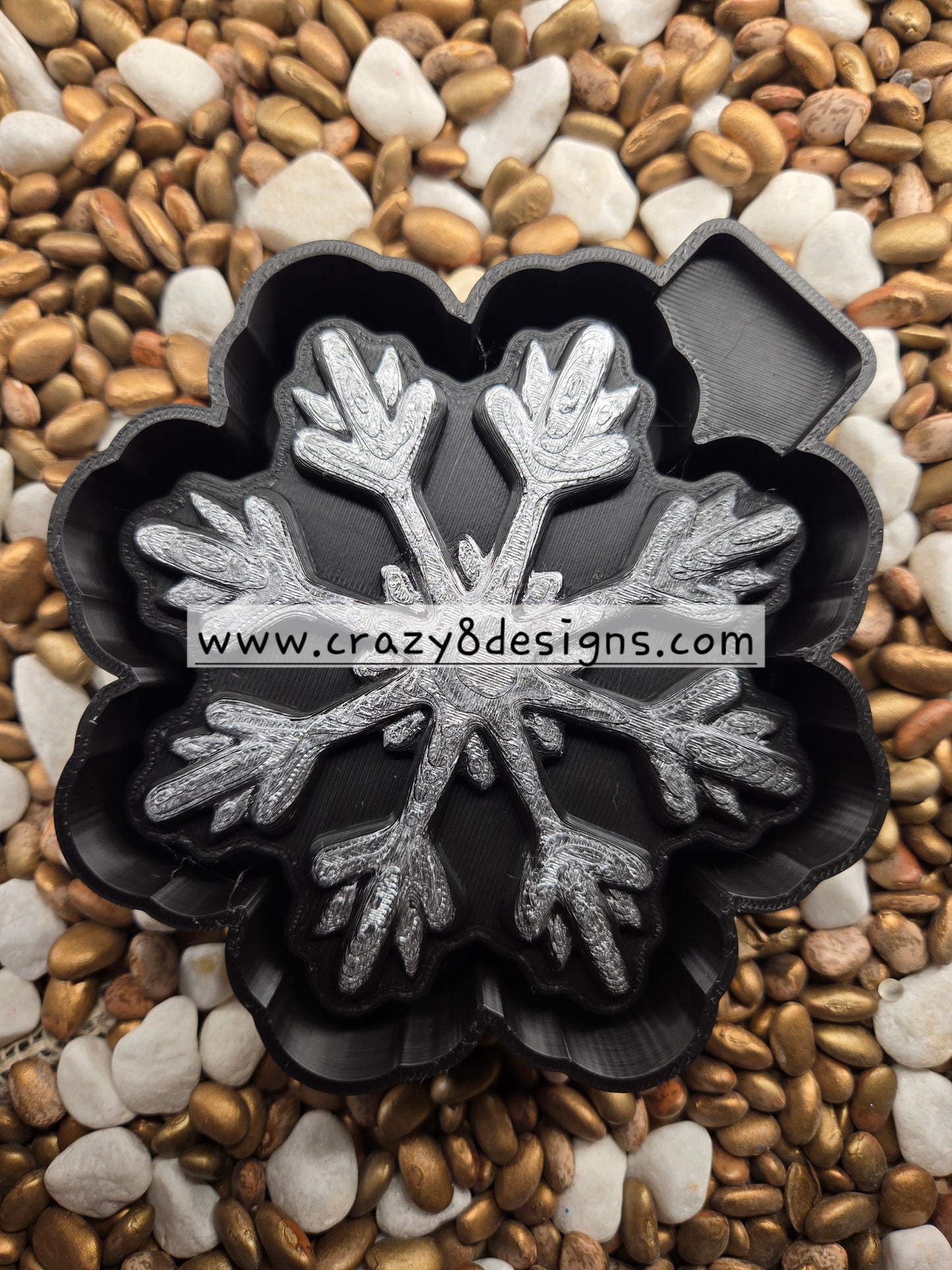 3D Snow Flake Freshie Mold