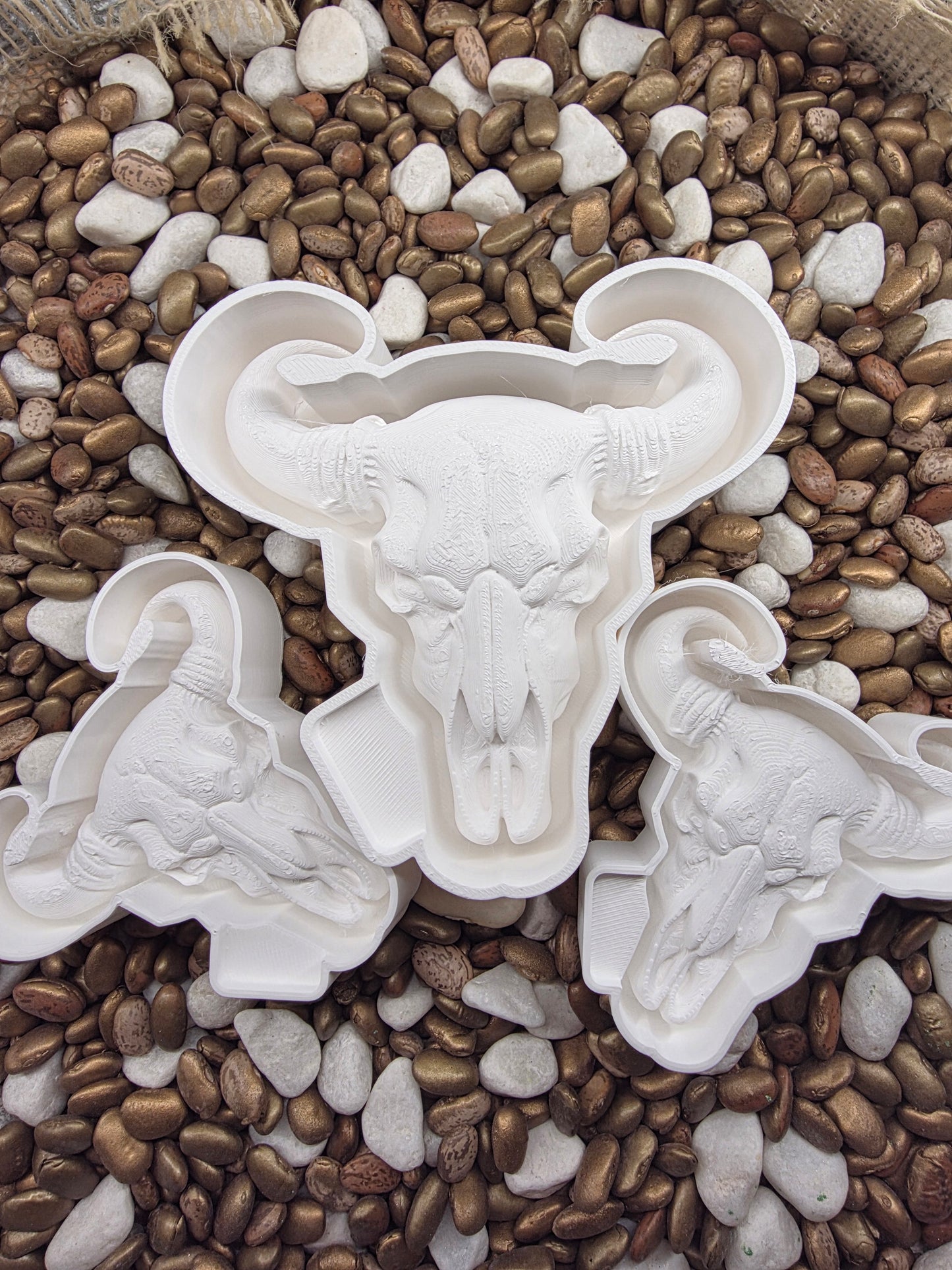 3d Bull Skull Freshie Mold/Vents