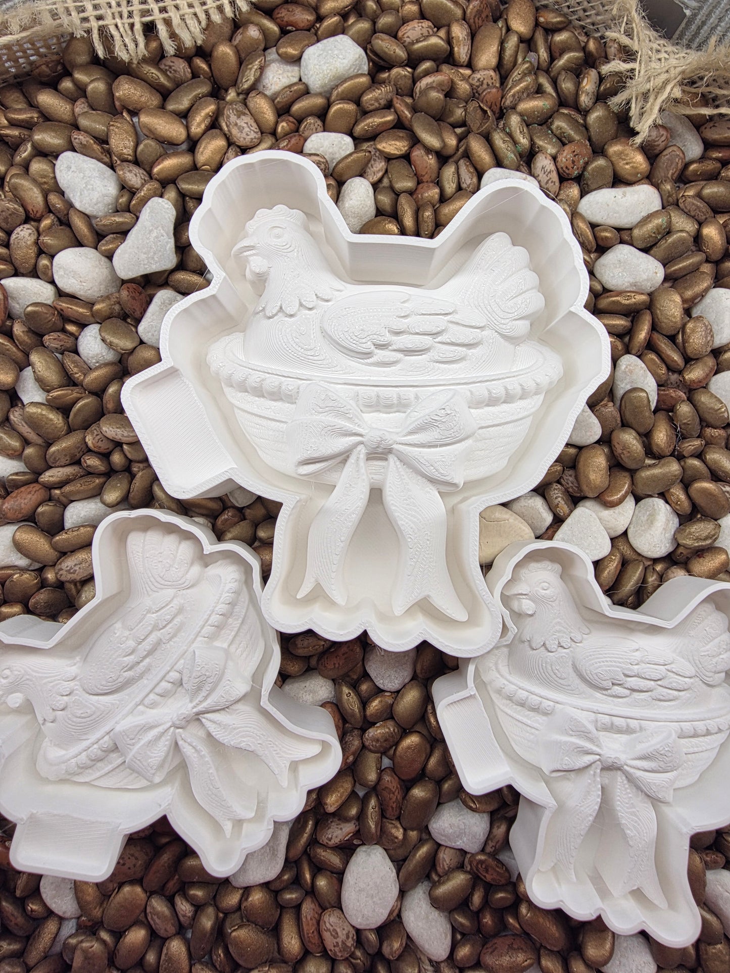 3d Chicken in a Basket Freshie Mold/Vents
