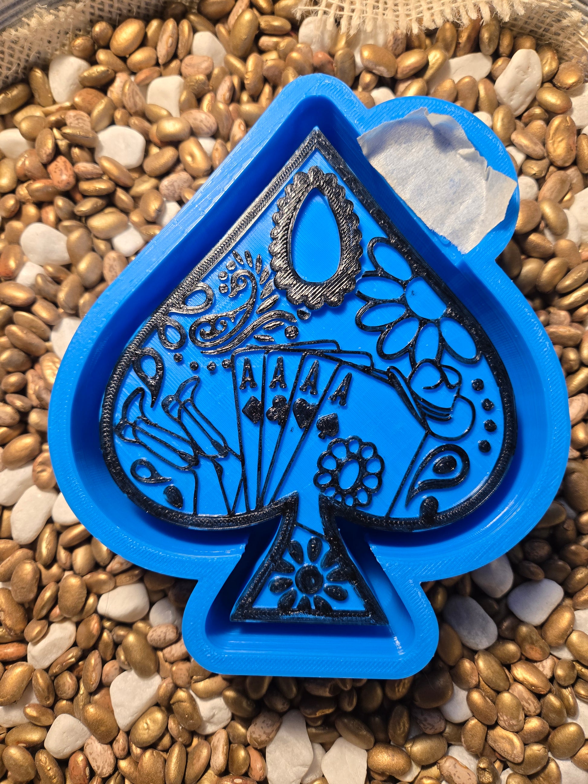 Ace of Spade Flower Freshie Mold