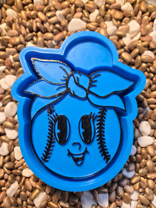 Baseball Bow Freshie Mold