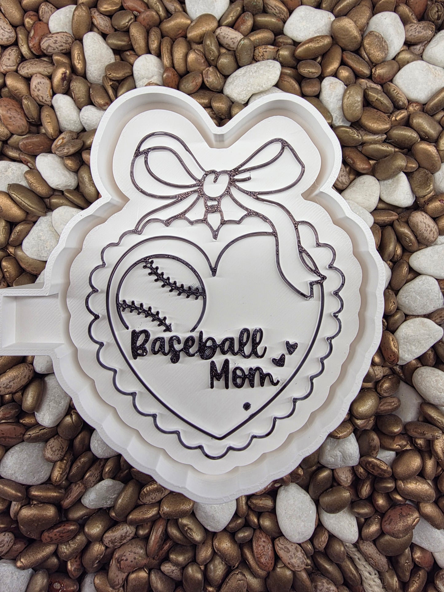 Baseball Mom Heart Freshie Mold