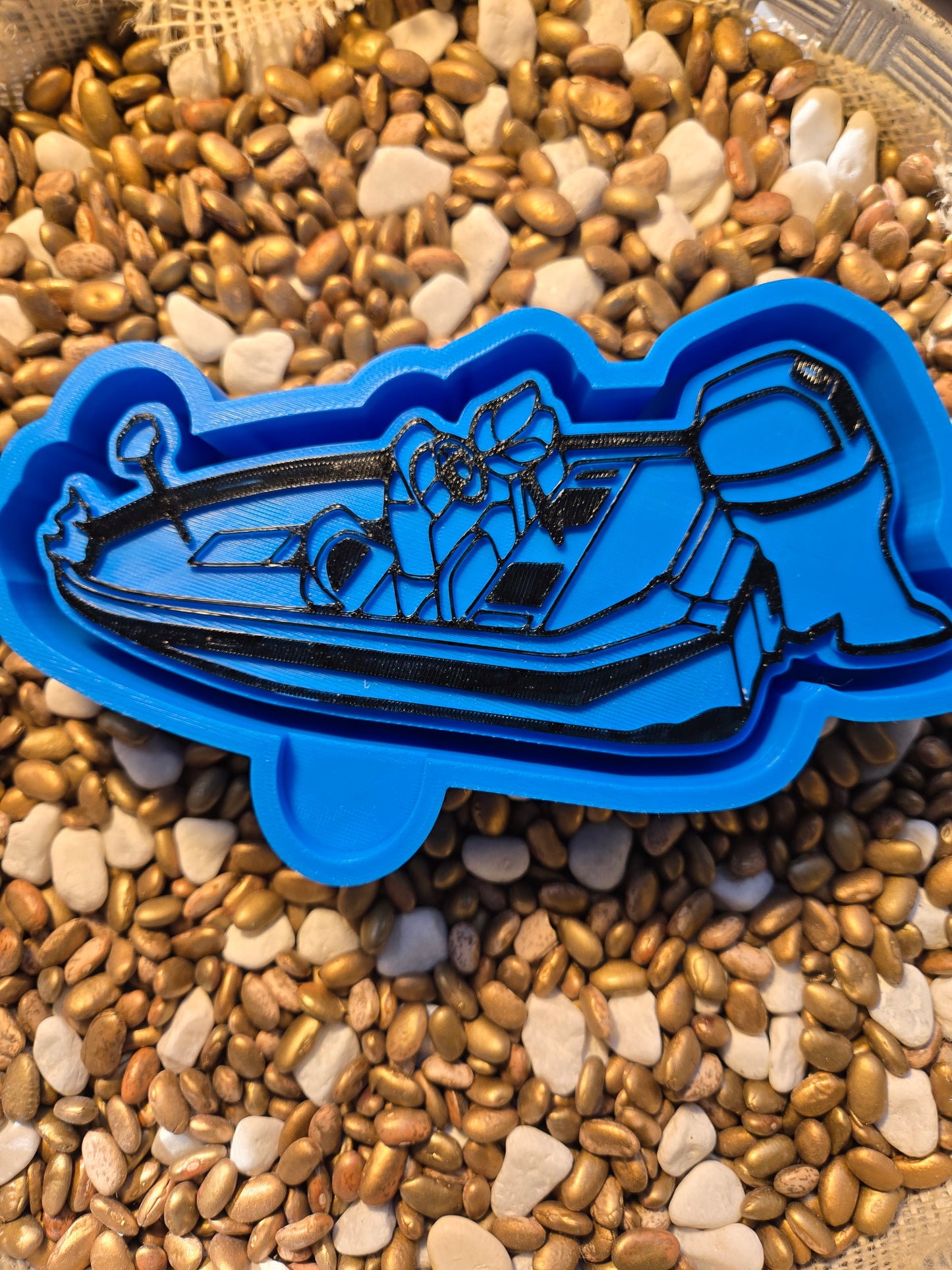 Bass Boat Freshie Mold