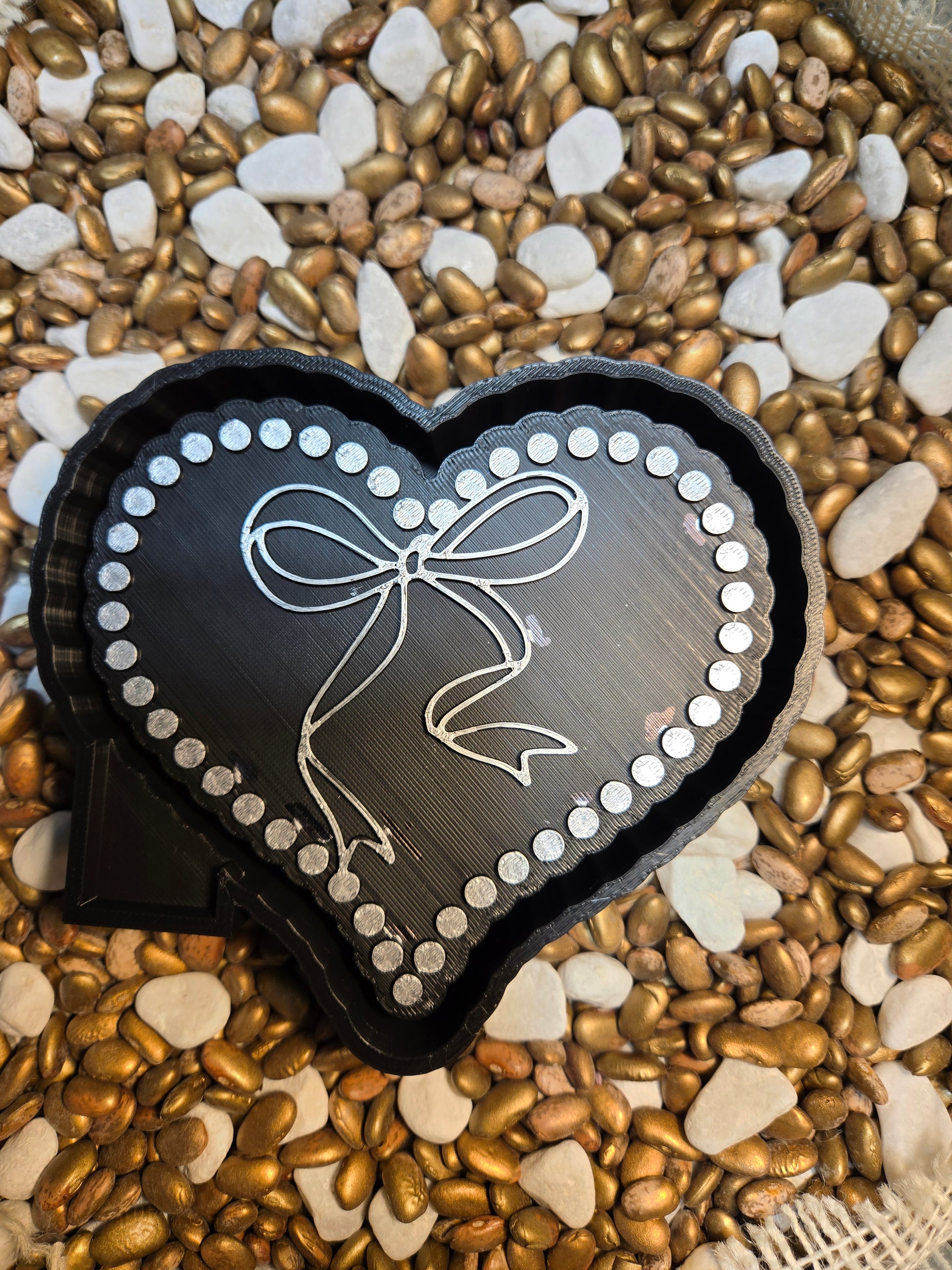 Bow Heart Freshie Mold