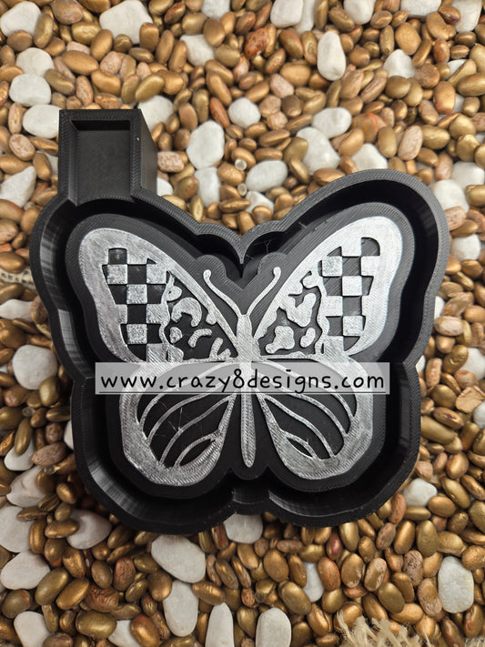 Butterfly Checkers Freshie Mold
