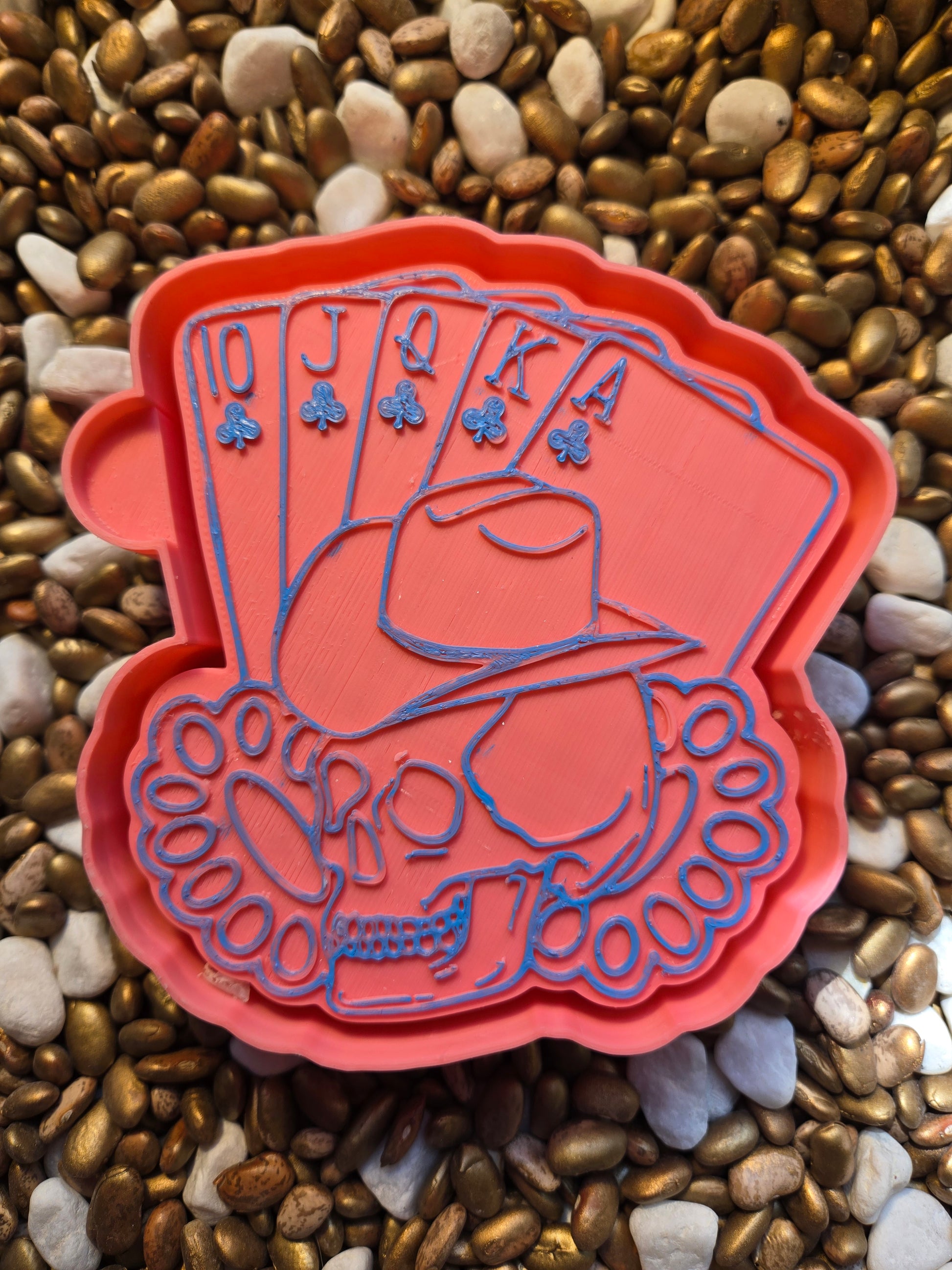 Cards and Skull Freshie Mold