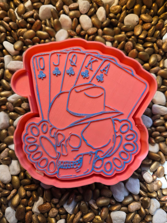 Cards and Skull Freshie Mold