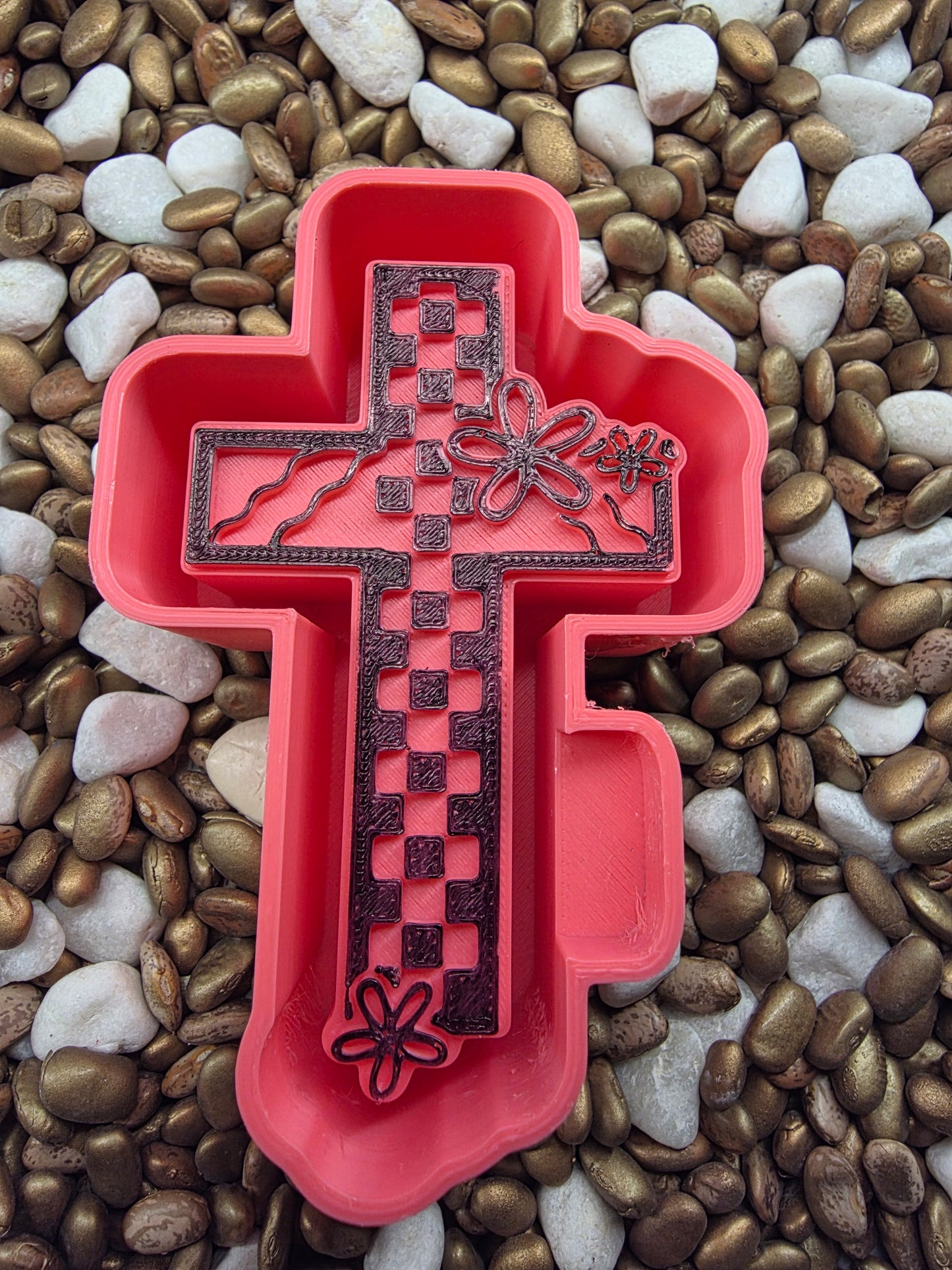 Checker Cross Freshie Mold