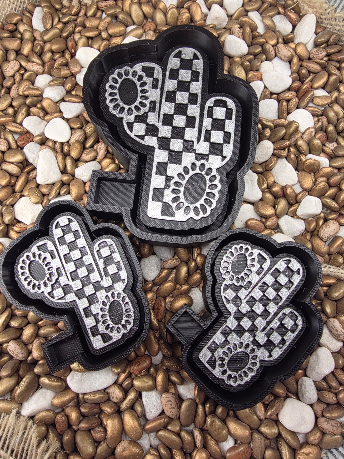 Checkered Cactus Freshie Mold/Vent