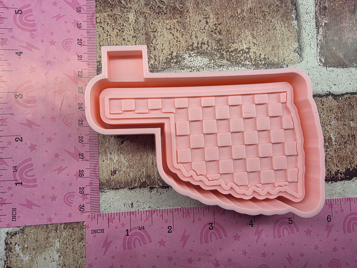 Checkered Oklahoma Freshie Mold