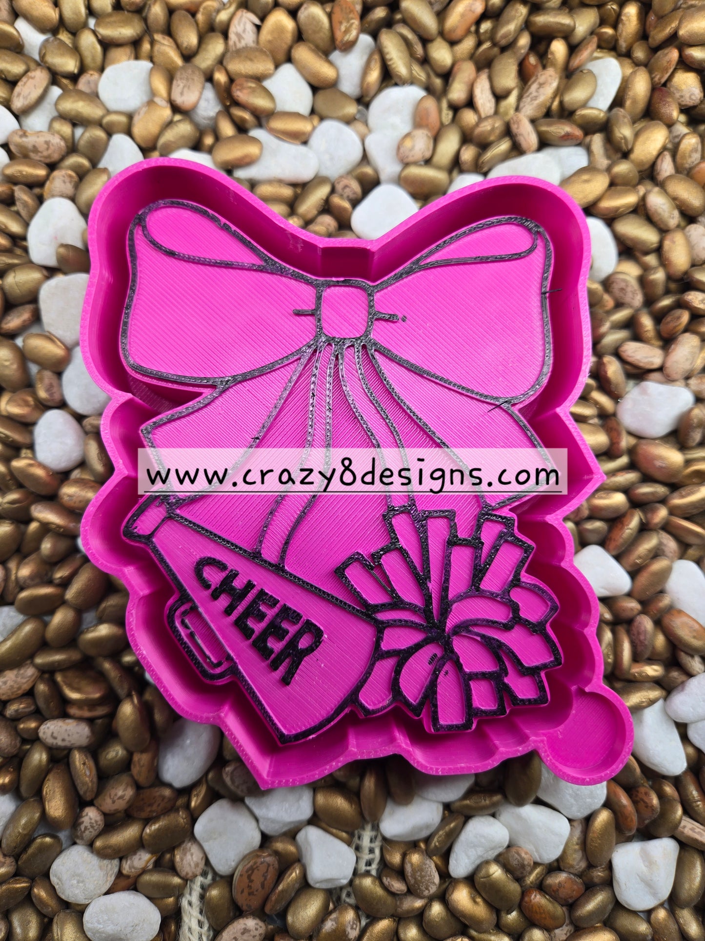 Cheer Leader BOW Freshie Mold