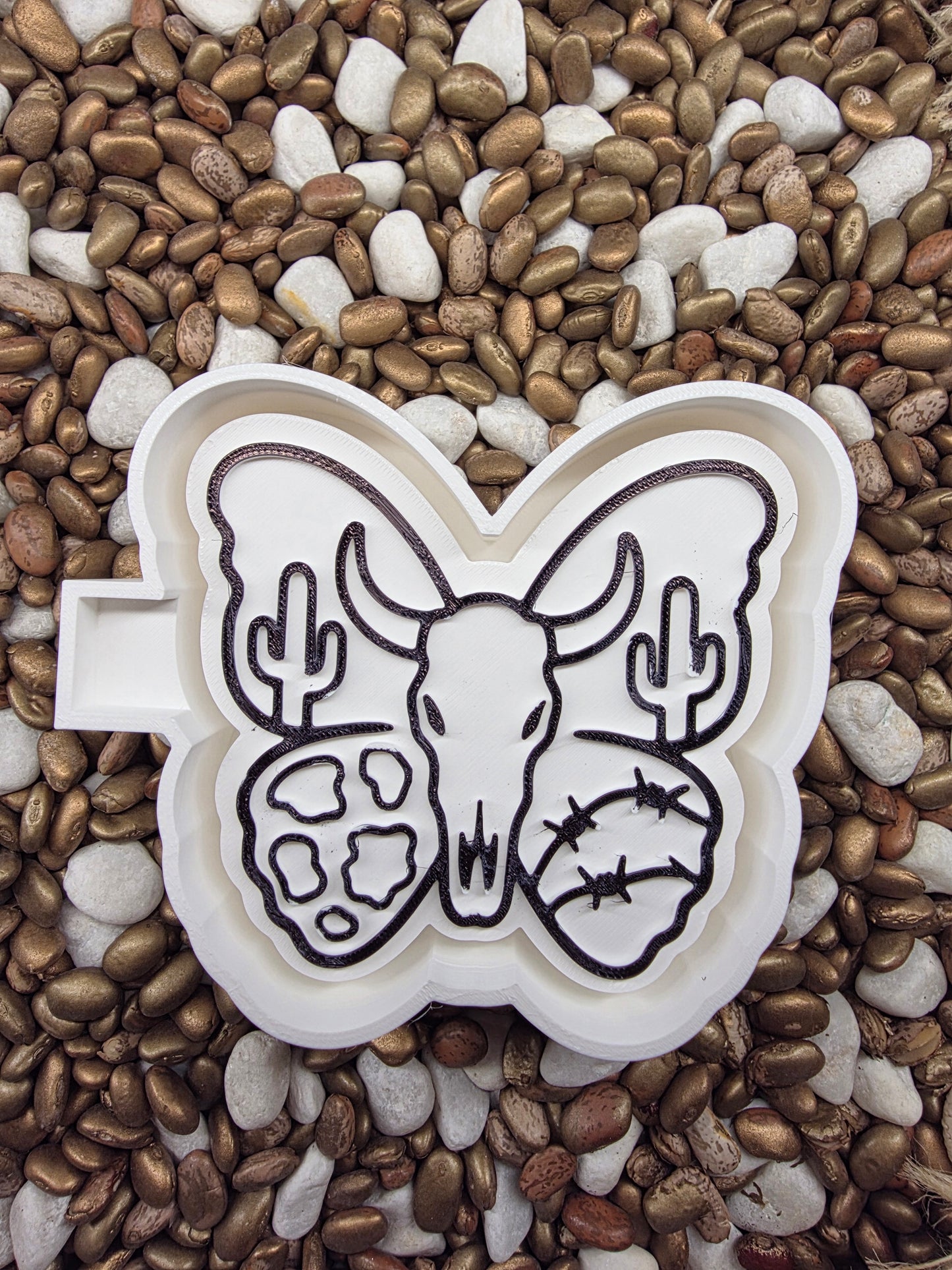 Cow Skull Butterfly Freshie Mold