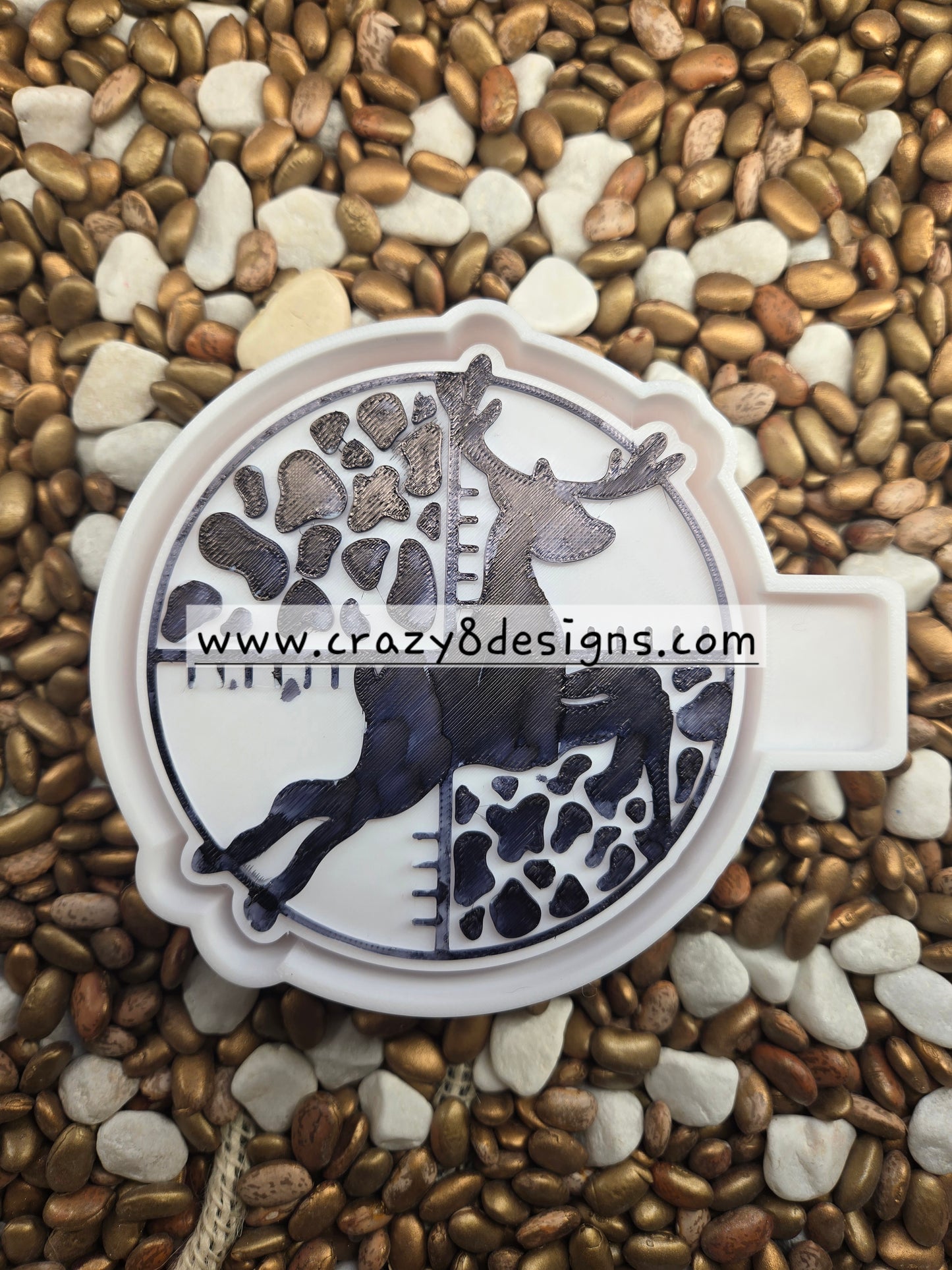 Deer Round Freshie Mold