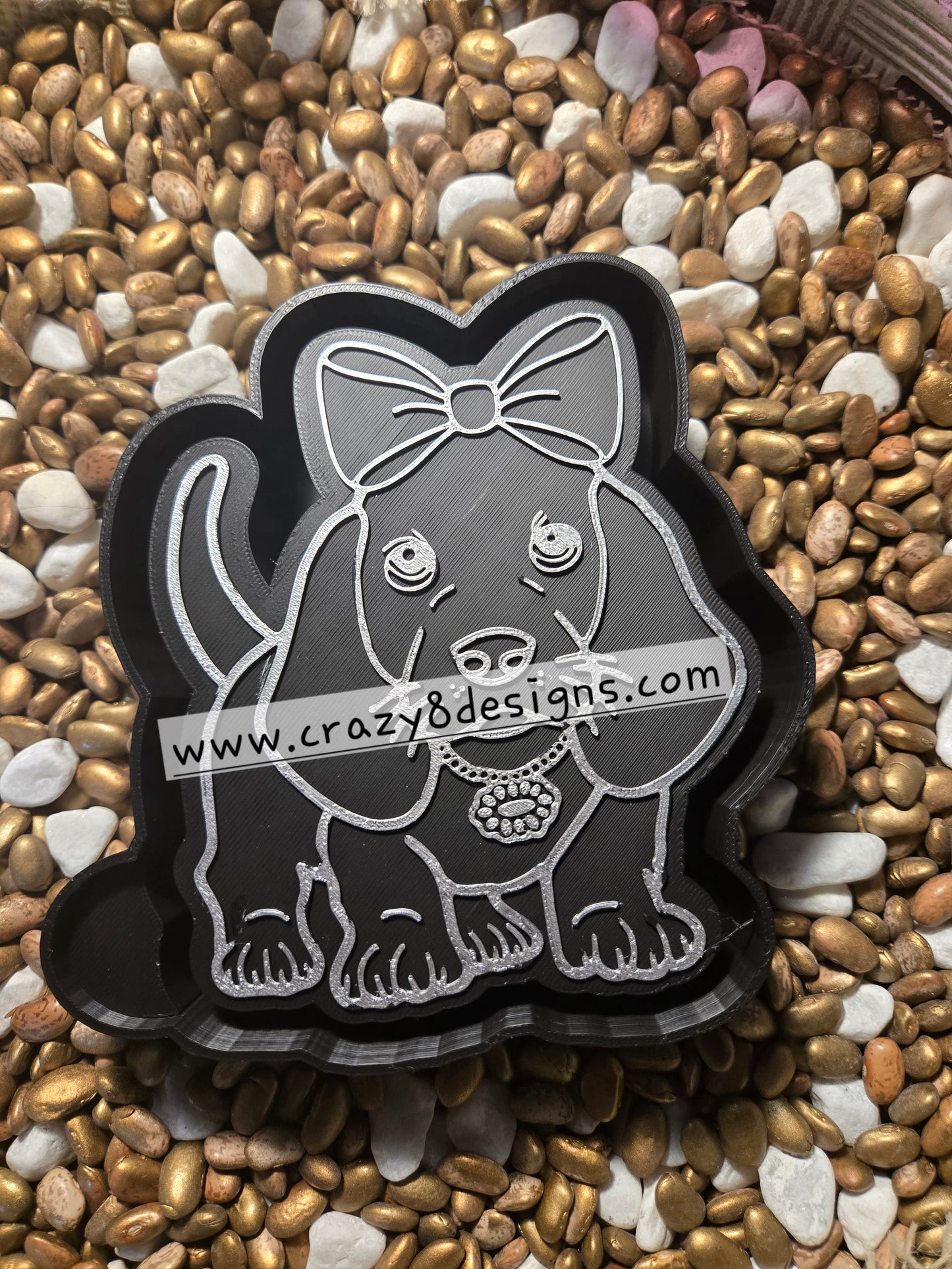 Dog with Bow Freshie Mold