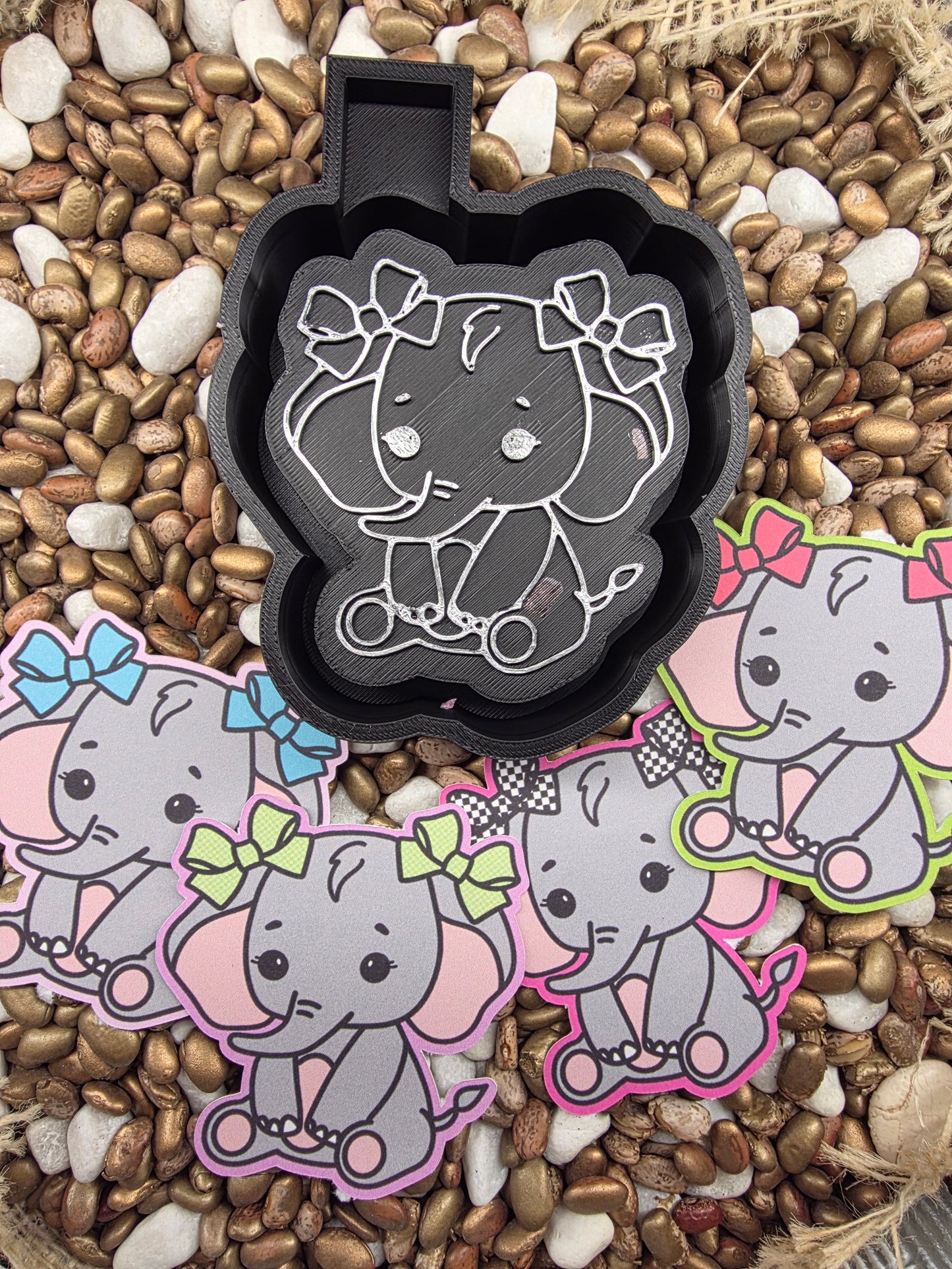 Elephant Card Stock Freshie Mold