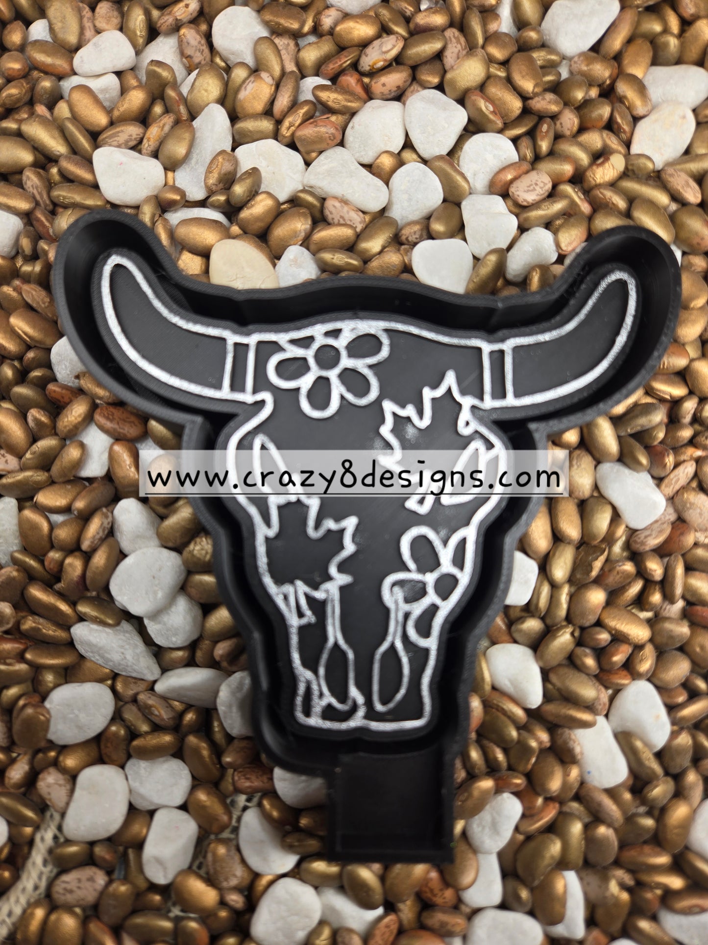 Fall Bull Skull Freshie Mold