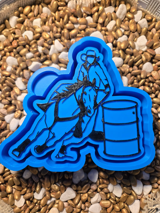Female Rodeo Barrel Rider (Large mold) Freshie Mold