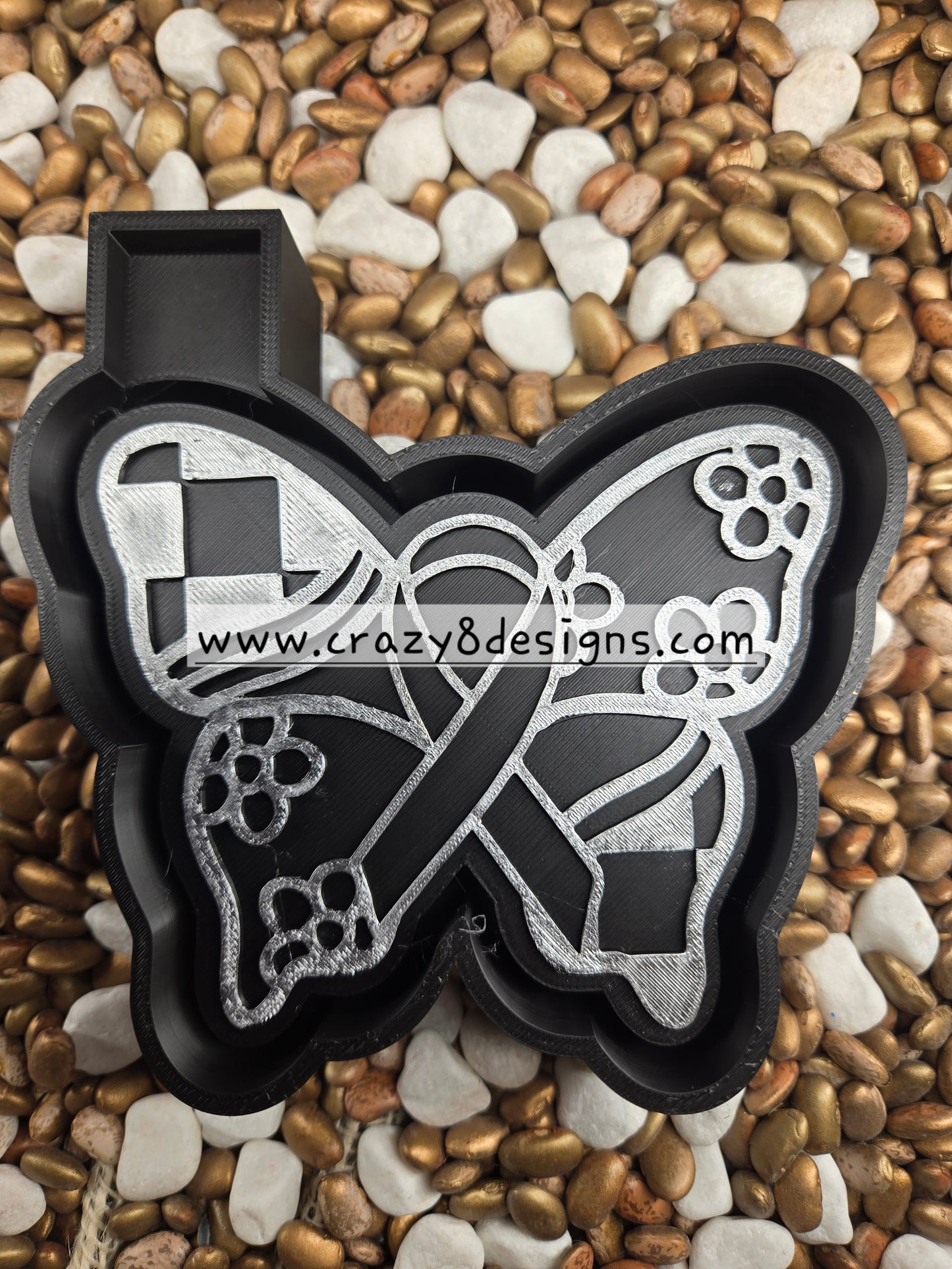 Fight Cancer Butterfly Freshie Mold