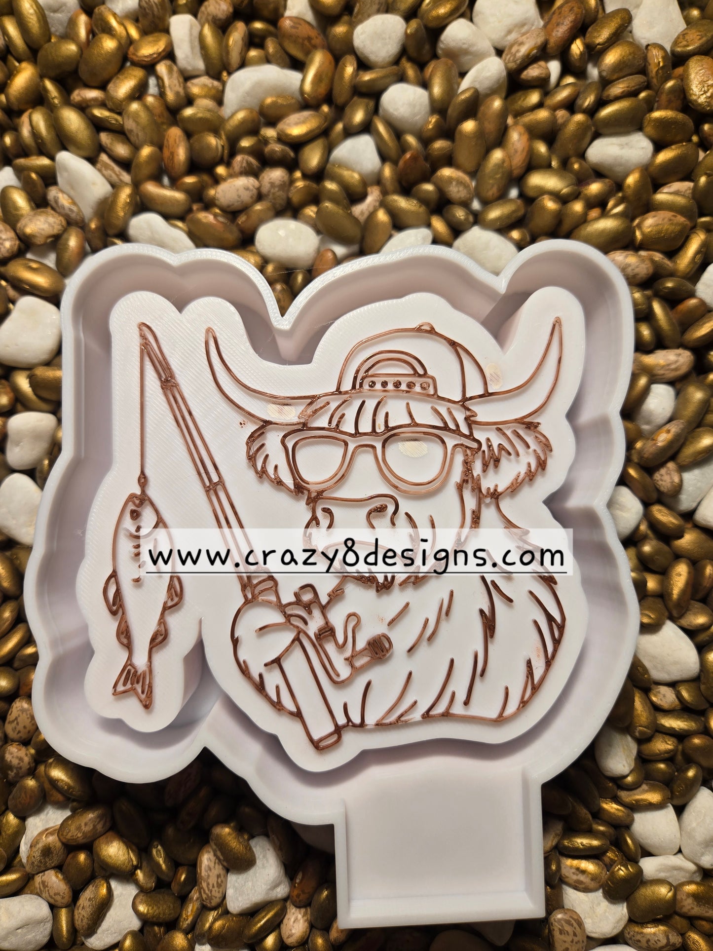 Fishing Cow Freshie Mold