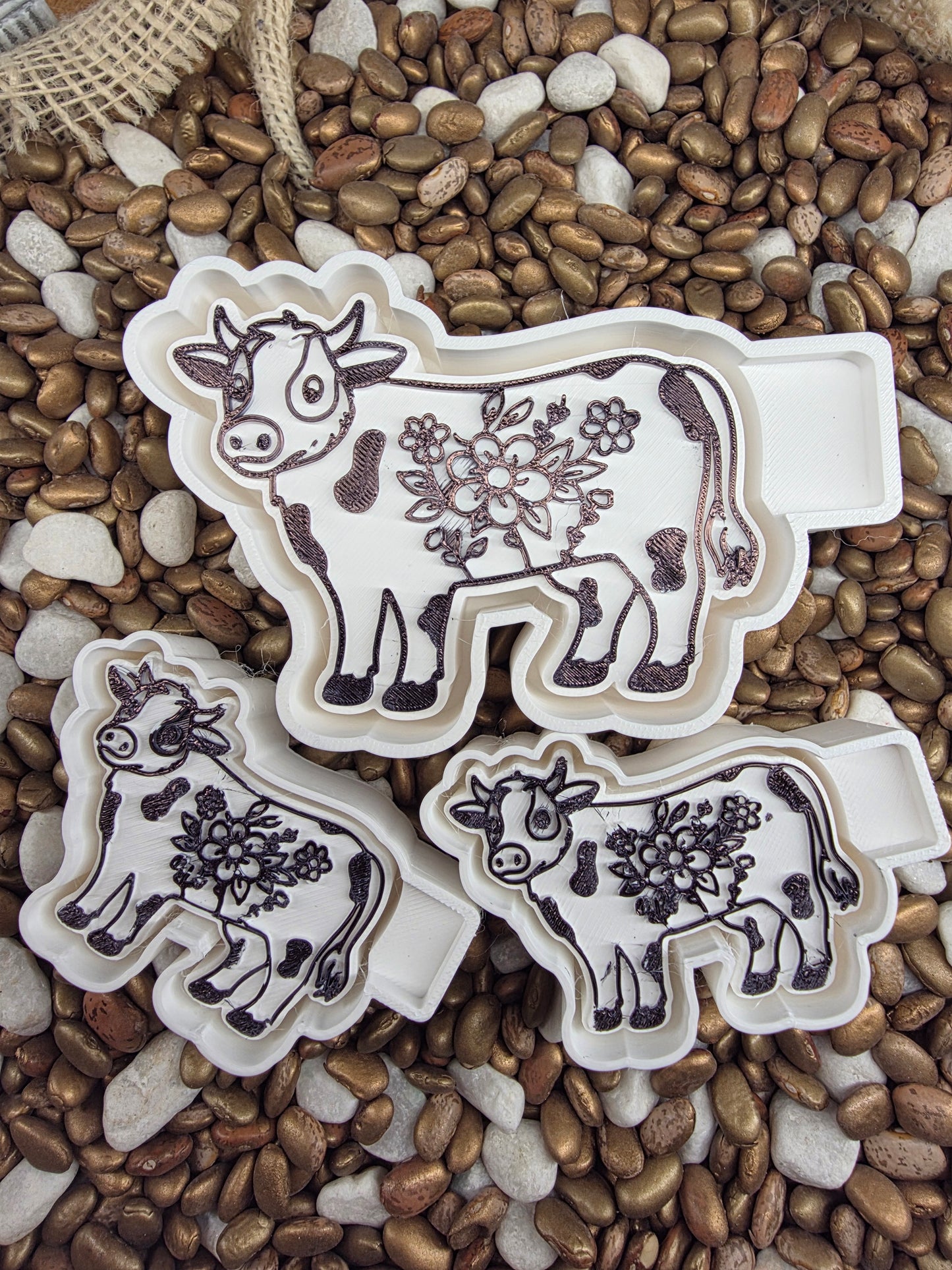 Flower Cow Freshie Mold/ Vent Clips