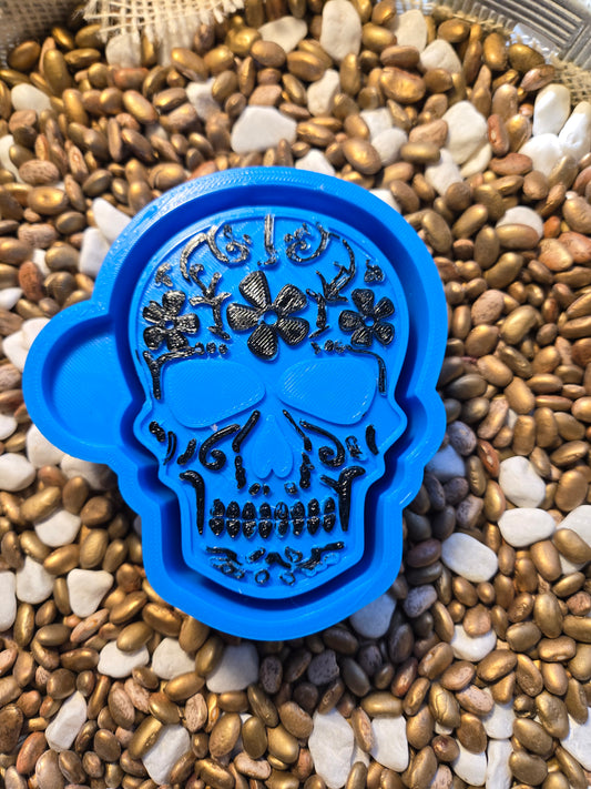 Flower Skull Freshie Mold