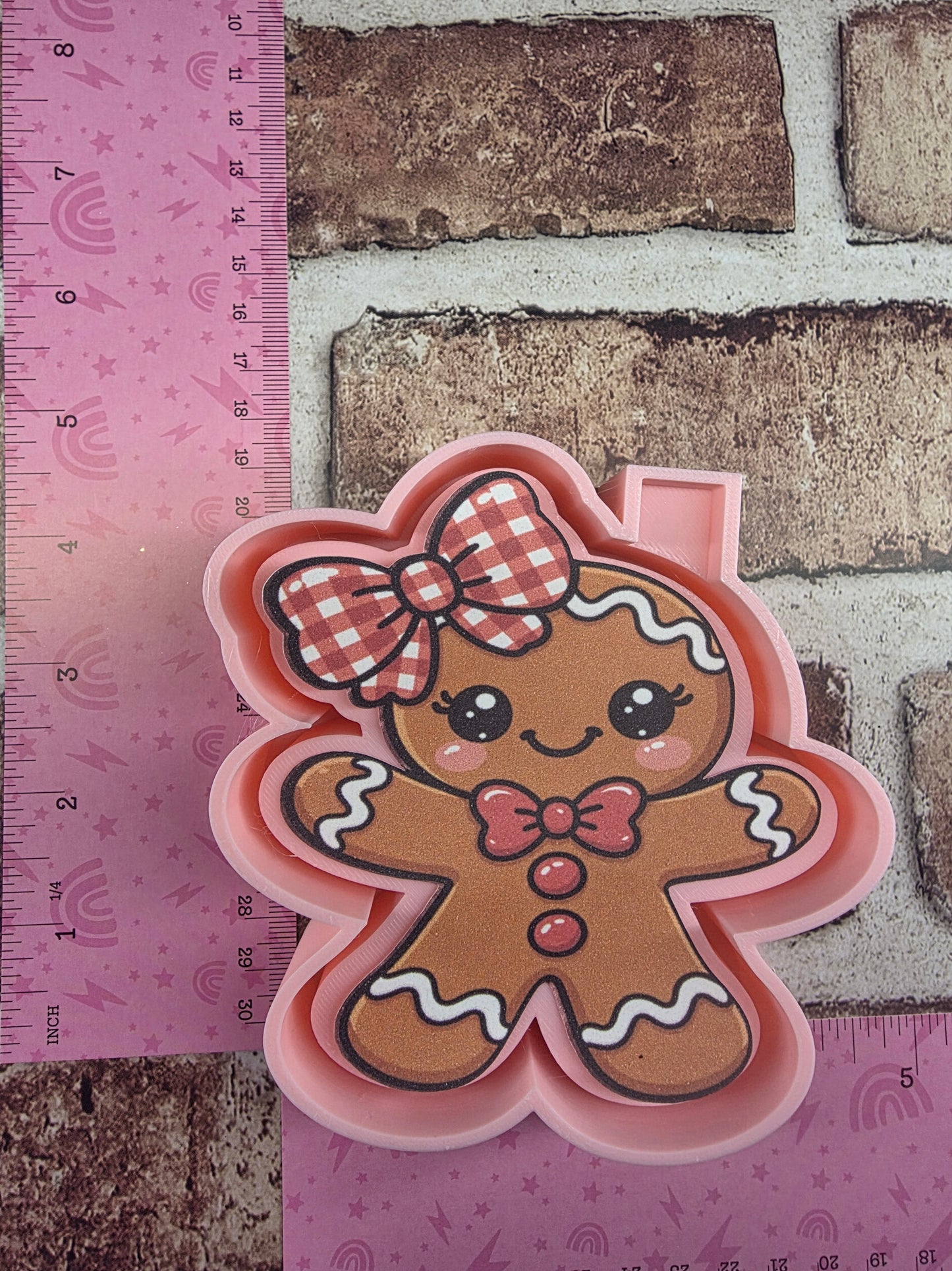Gingerbread Girl Cardstock Freshie Mold
