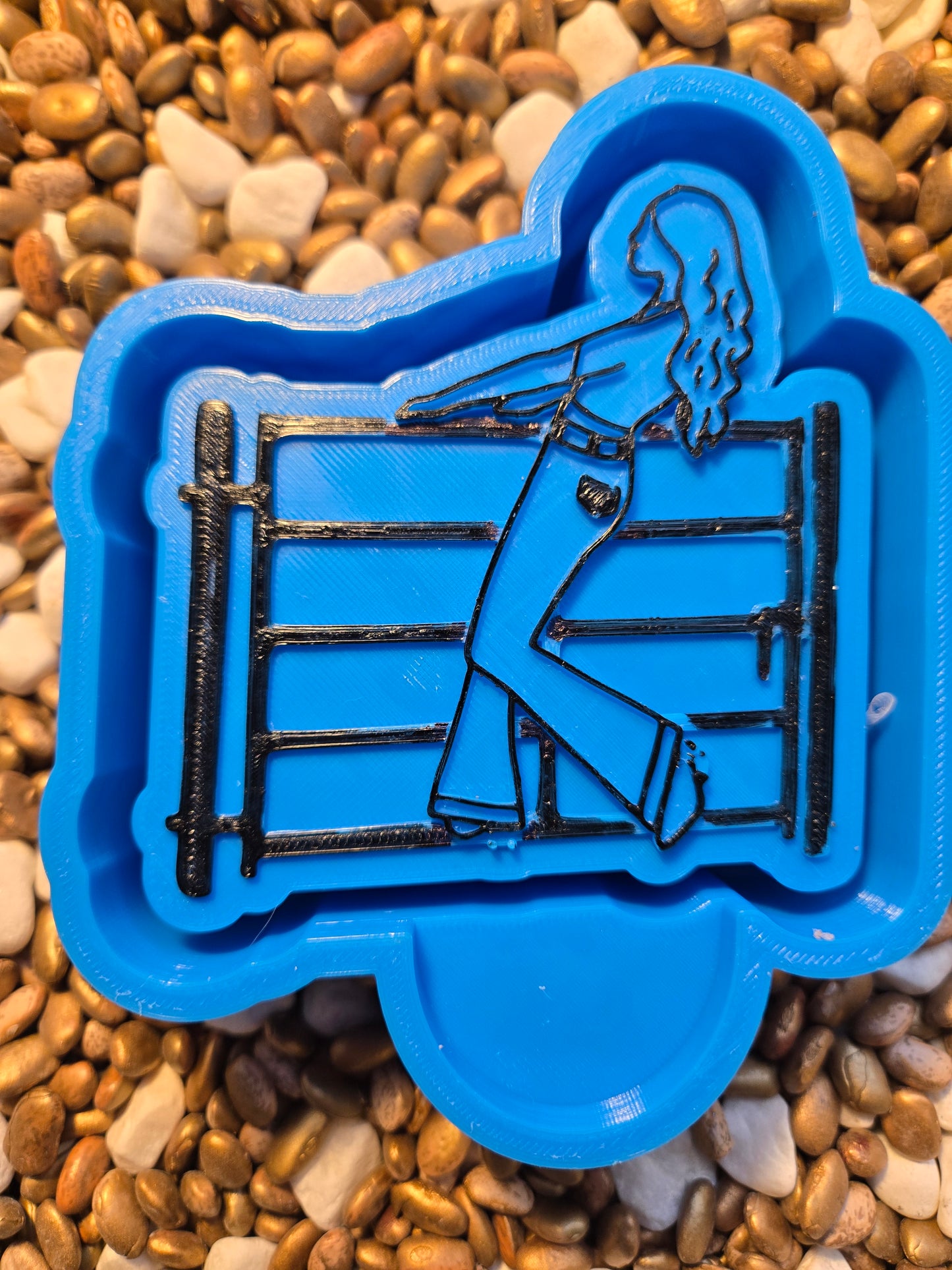 Girl on Gate Freshie Mold