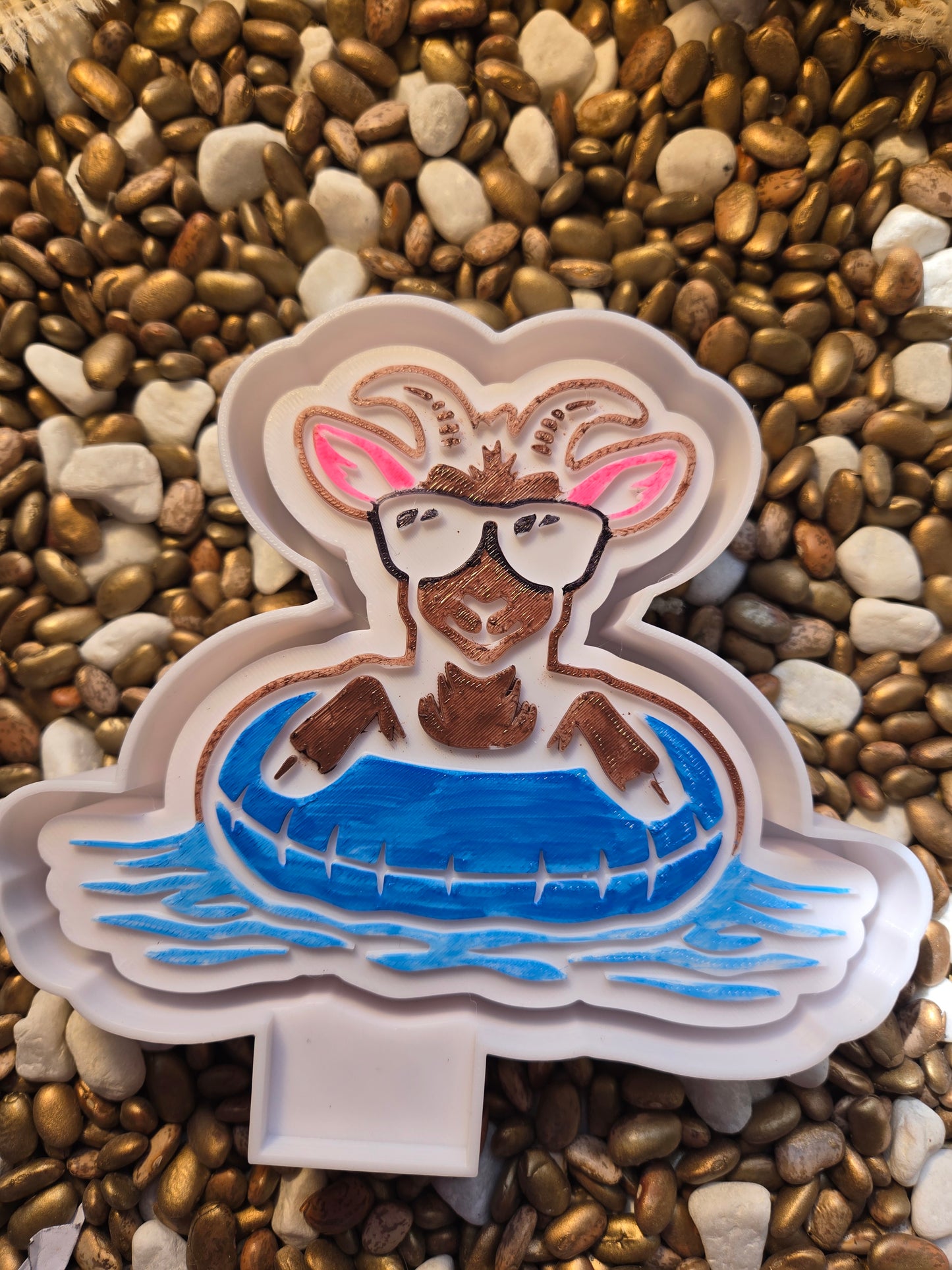 Goat on a float Freshie Mold
