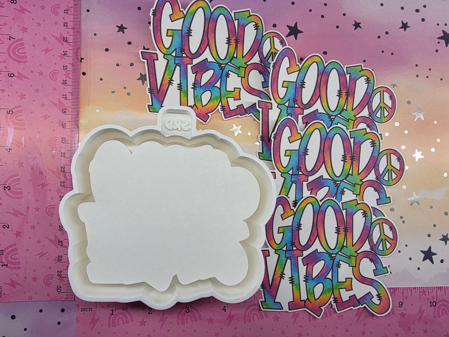 Good Vibes Card Stock Freshie Mold