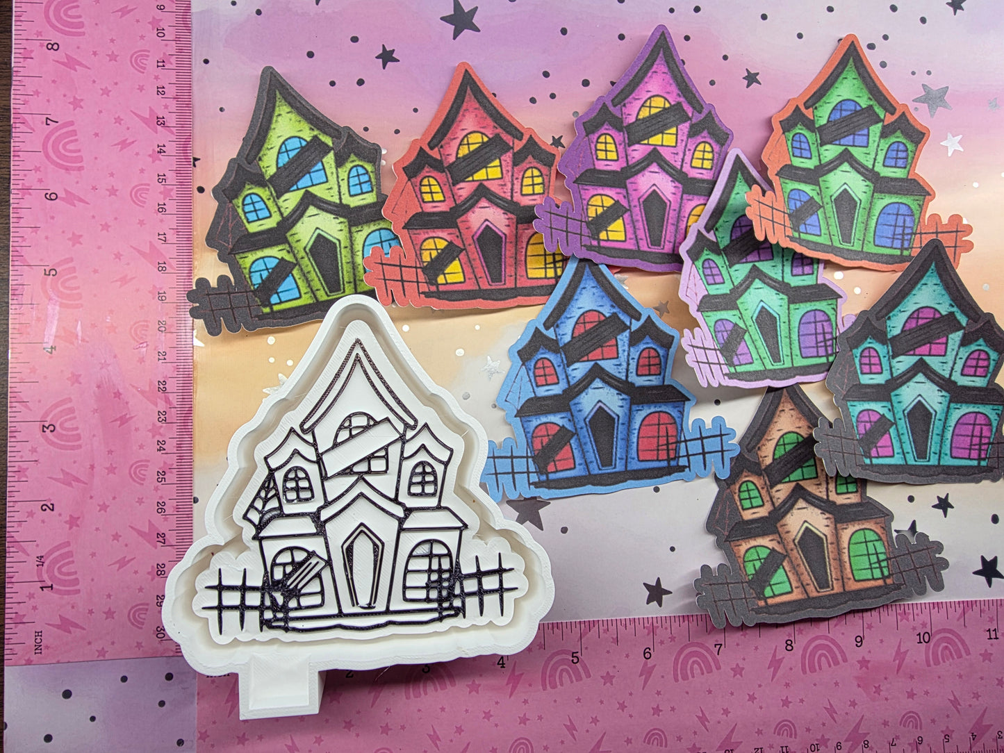 Haunted House Card Stock Freshie Mold