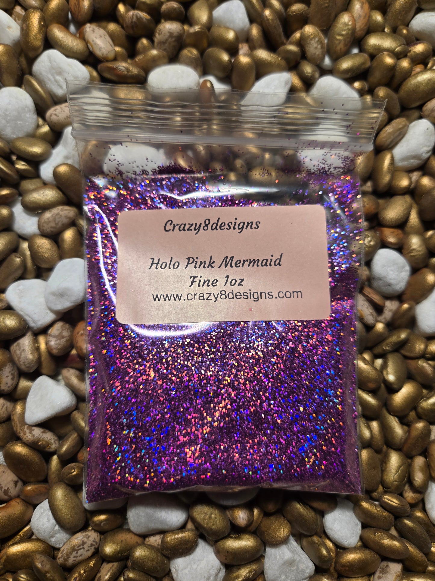 Holo. Pink Mermaid Glitter
