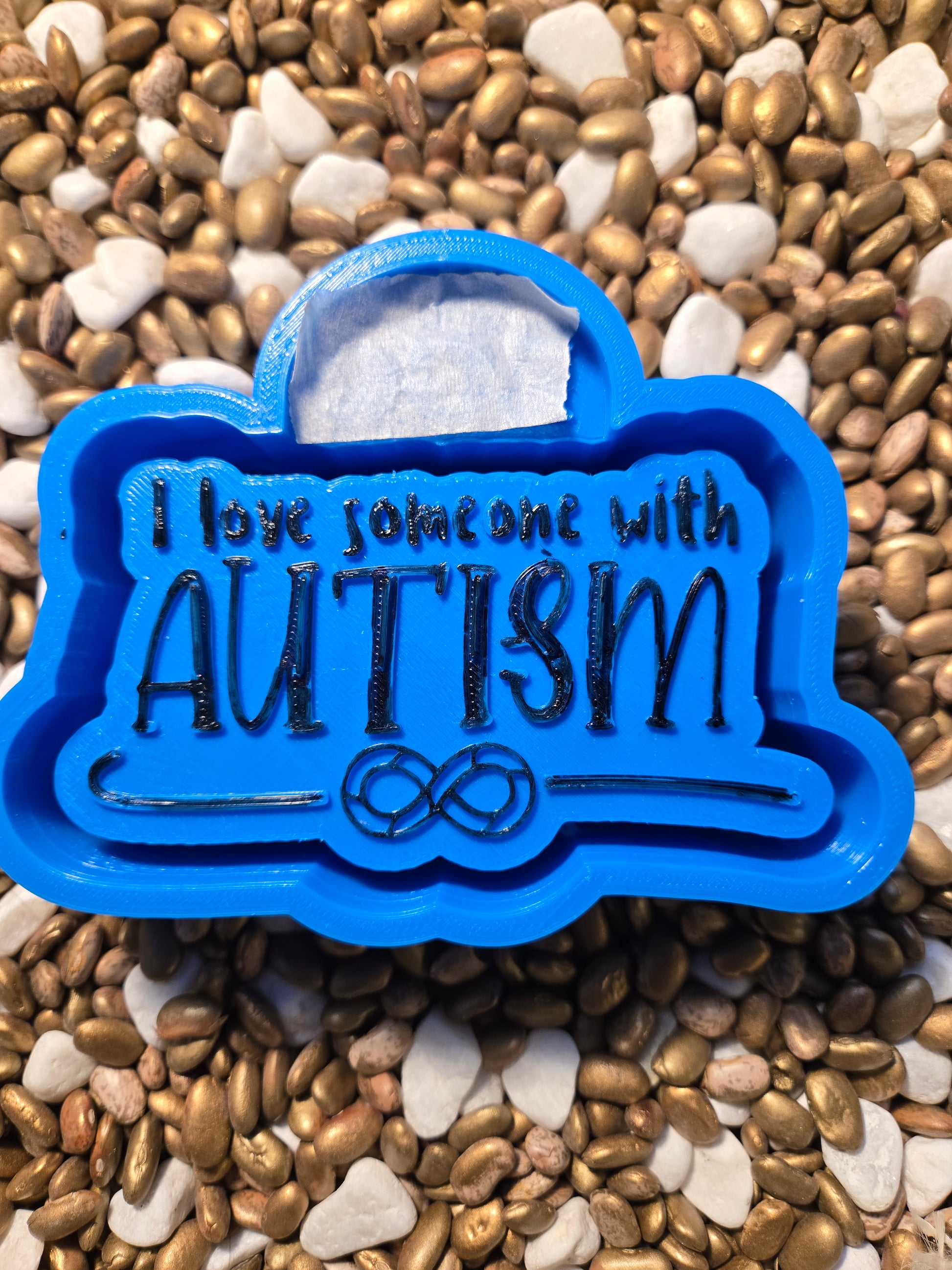 I Love Someone with Autism Freshie Mold