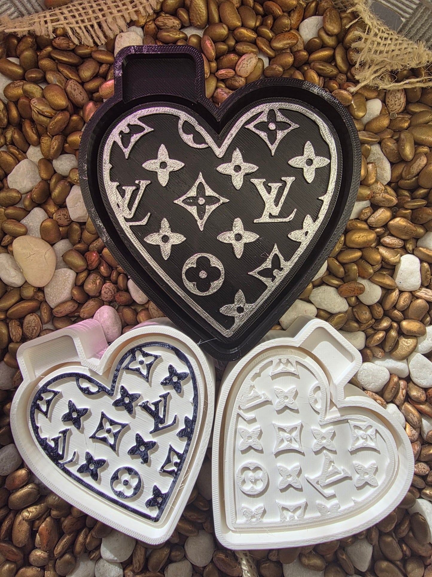 L V Heart Freshie Mold