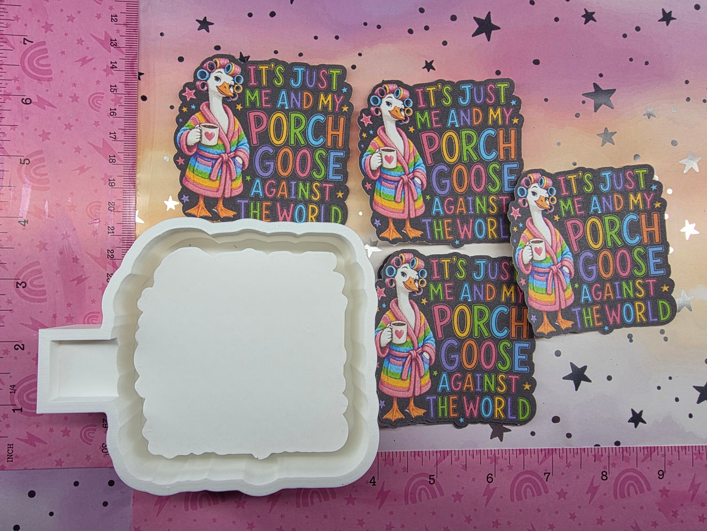 Porch Goose Card Stock Freshie Mold
