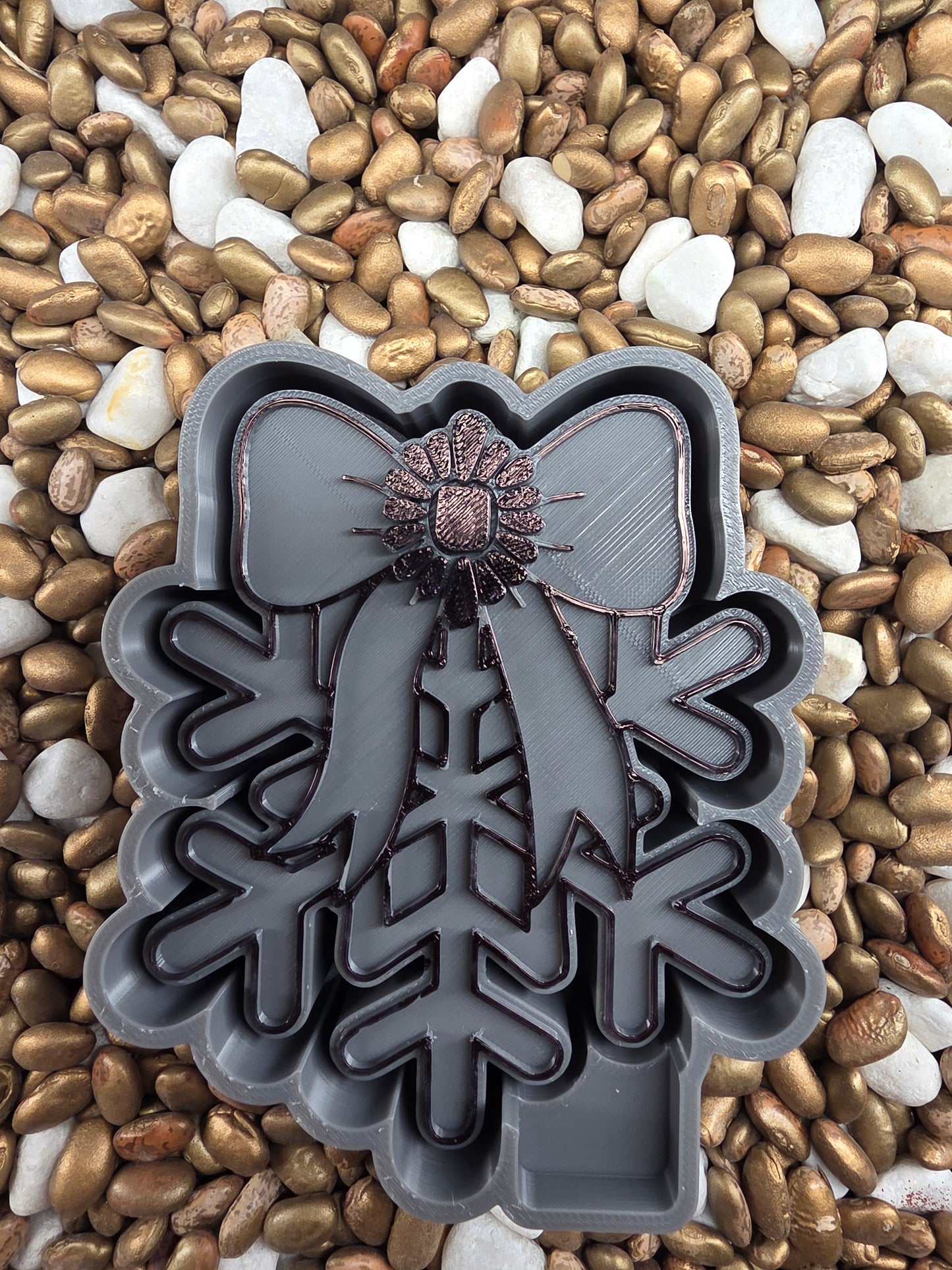 Snow Flake Bow Freshie Mold