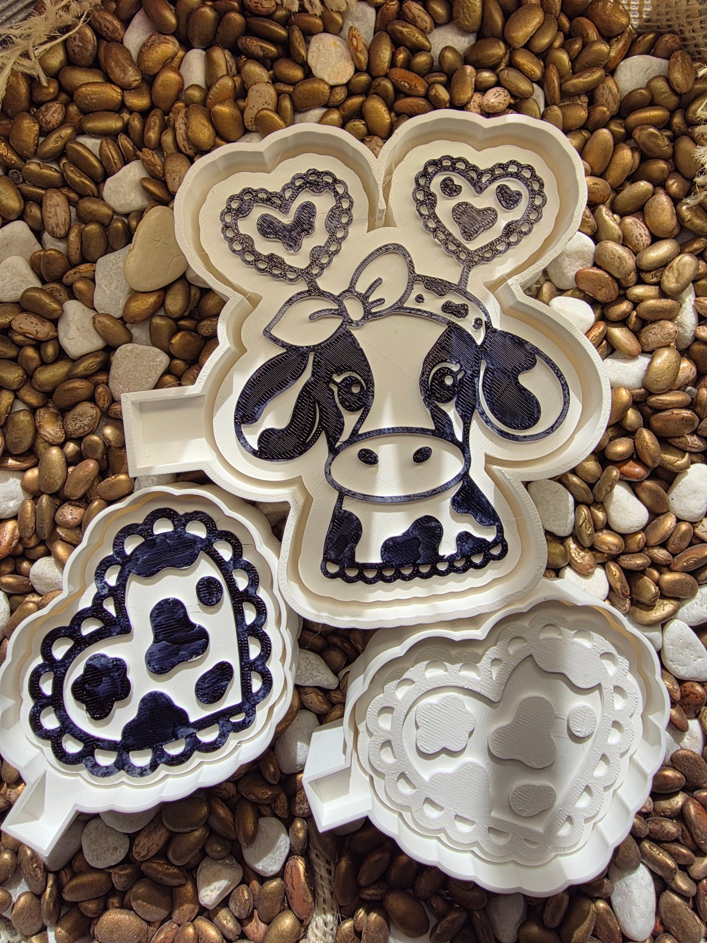 Valentine Cow Freshie Mold