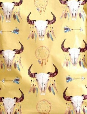 #10028. 10 x 13 Bull Skull Face Poly Mailers - 25 pack