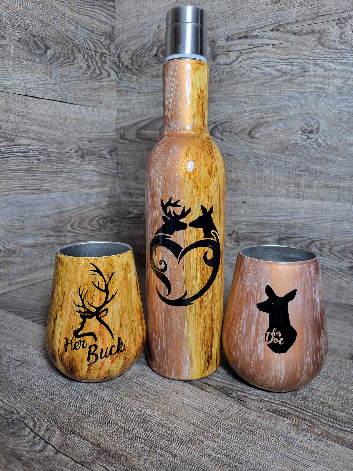 Custom His and Her wine Set Tumbler