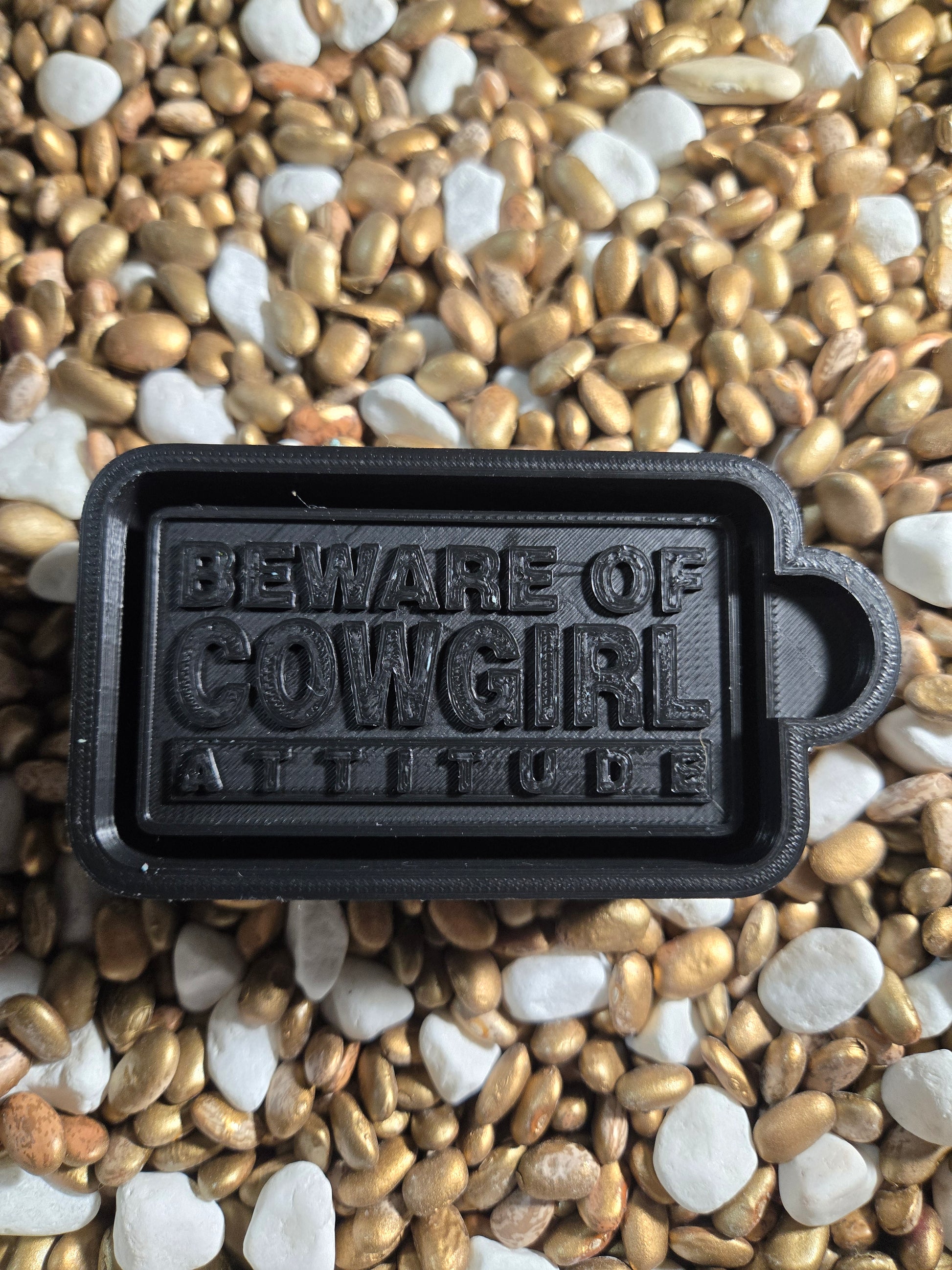 Small Beware of Cowgirl Attitude Mold