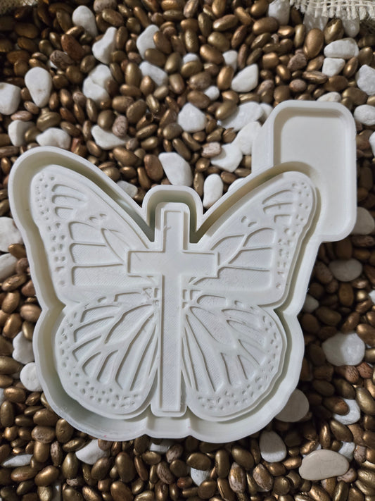  Butterfly Cross Freshie Mold