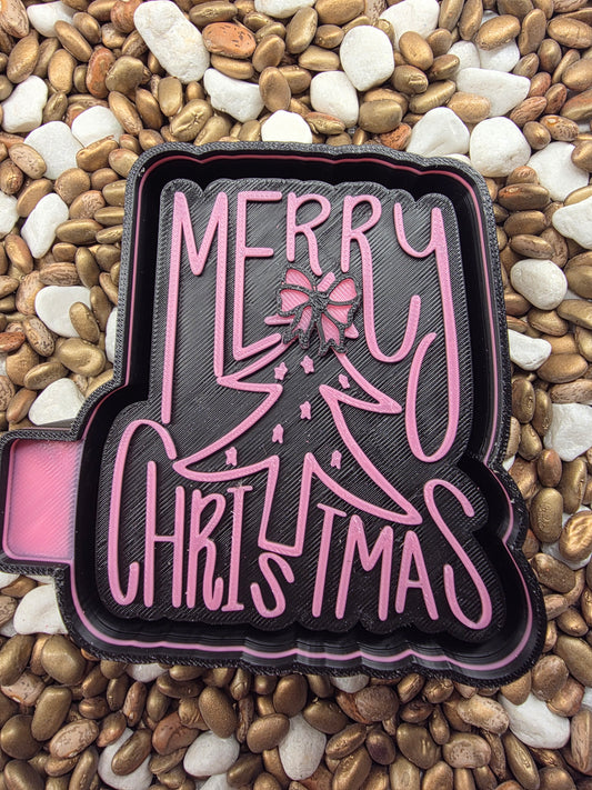 3079. Merry Christmas Freshie Mold| | Silicone Mold for Freshies