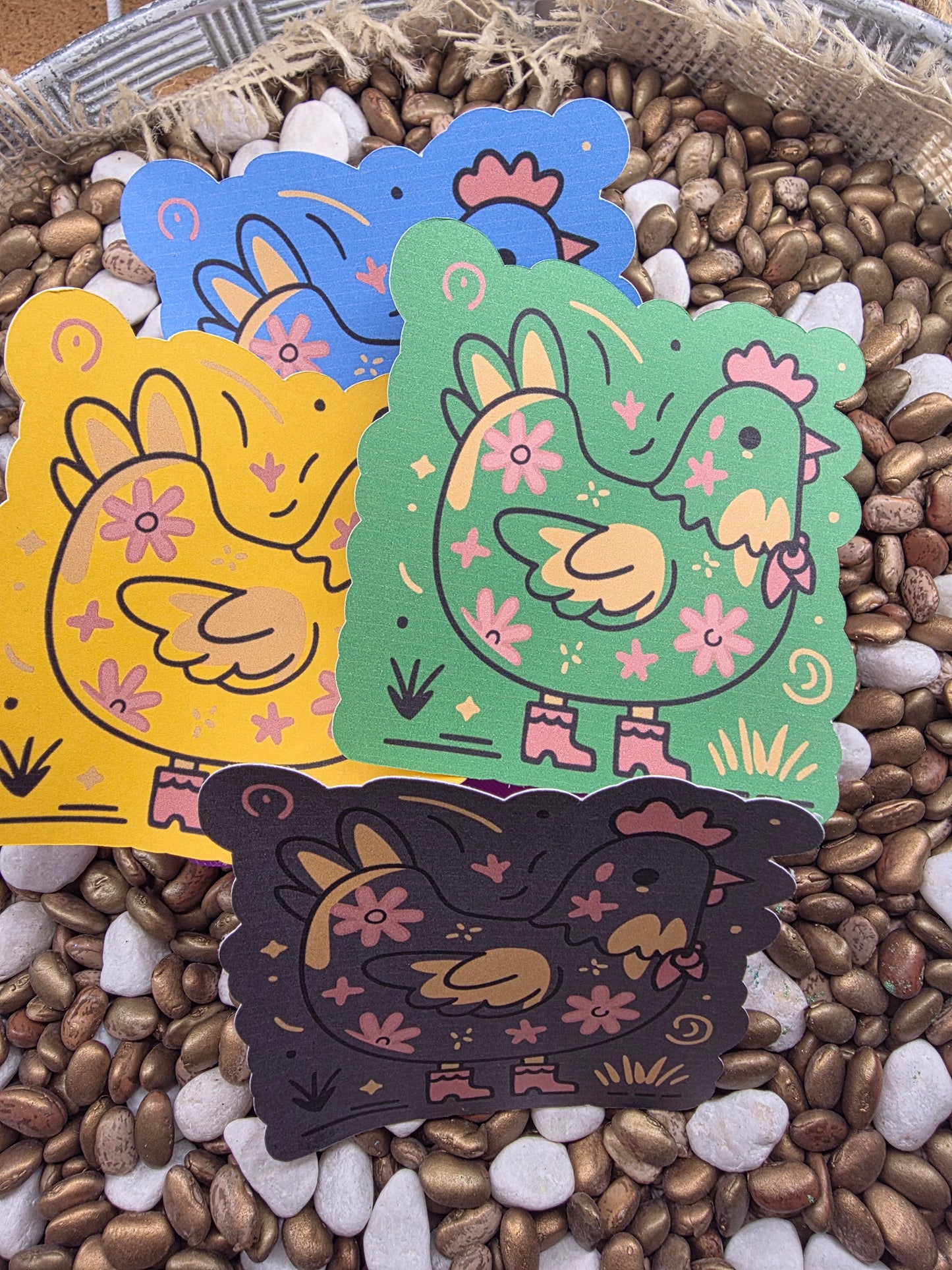 2739. Chicken Card Stock Freshie Mold