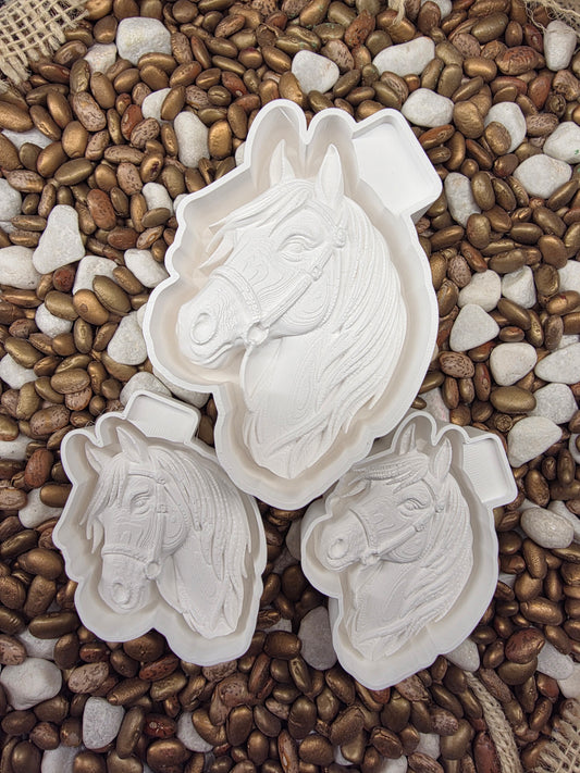 2768. 3d Horse Head Freshie Mold/Vents