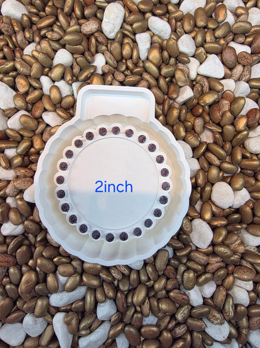 2940 2" Round with dots Freshie Mold| | Silicone Mold for Freshies
